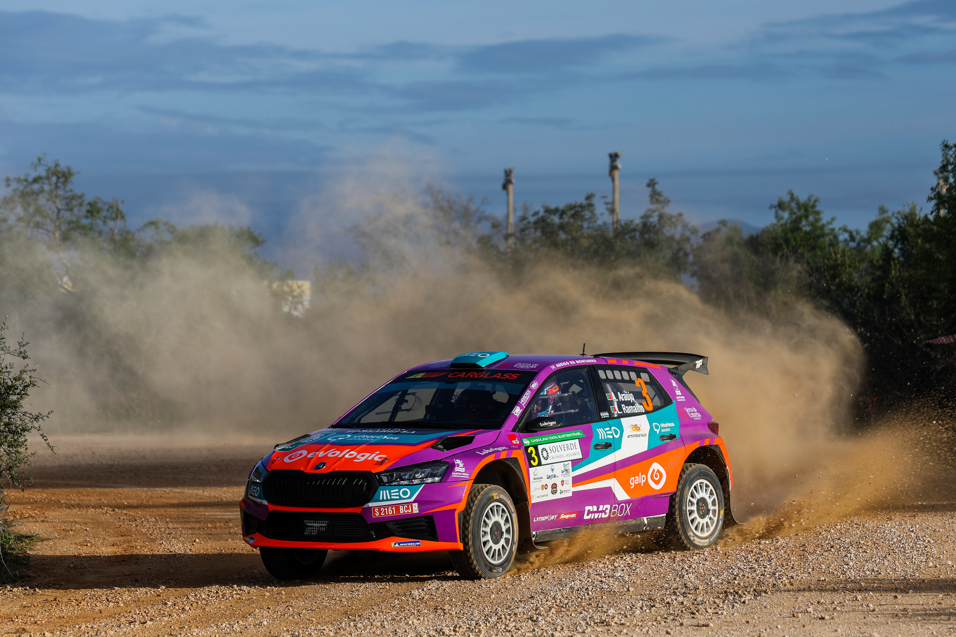 3 - Armindo Araújo (PRT) / Luís Ramalho (PRT) - The Racing Factory - Skoda Fabia RS Rally2 - Rallye Casinos do Algarve 2024, March 14, Algarve Portugal - Photo Edu Almeida / Zoom Motorsport