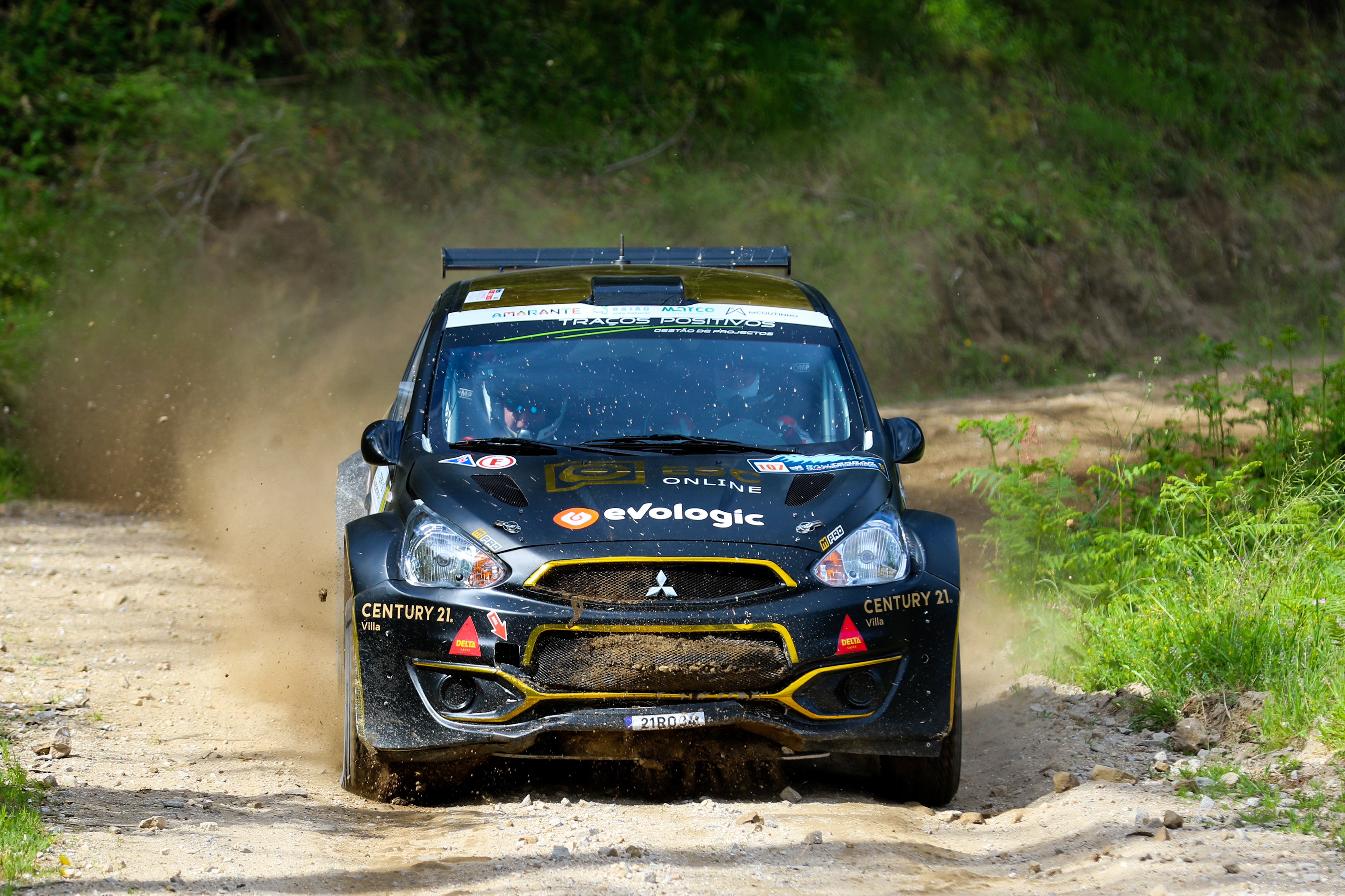 107 - Rui Madeira (PRT) / Nuno Rodrigues da Silva (PRT) - Mitsubishi Mirage - Rali Terras D’Aboboreira 2023, April 28 2023, Amarante Portugal - Photo Edu Almeida / Zoom Motorsport 
