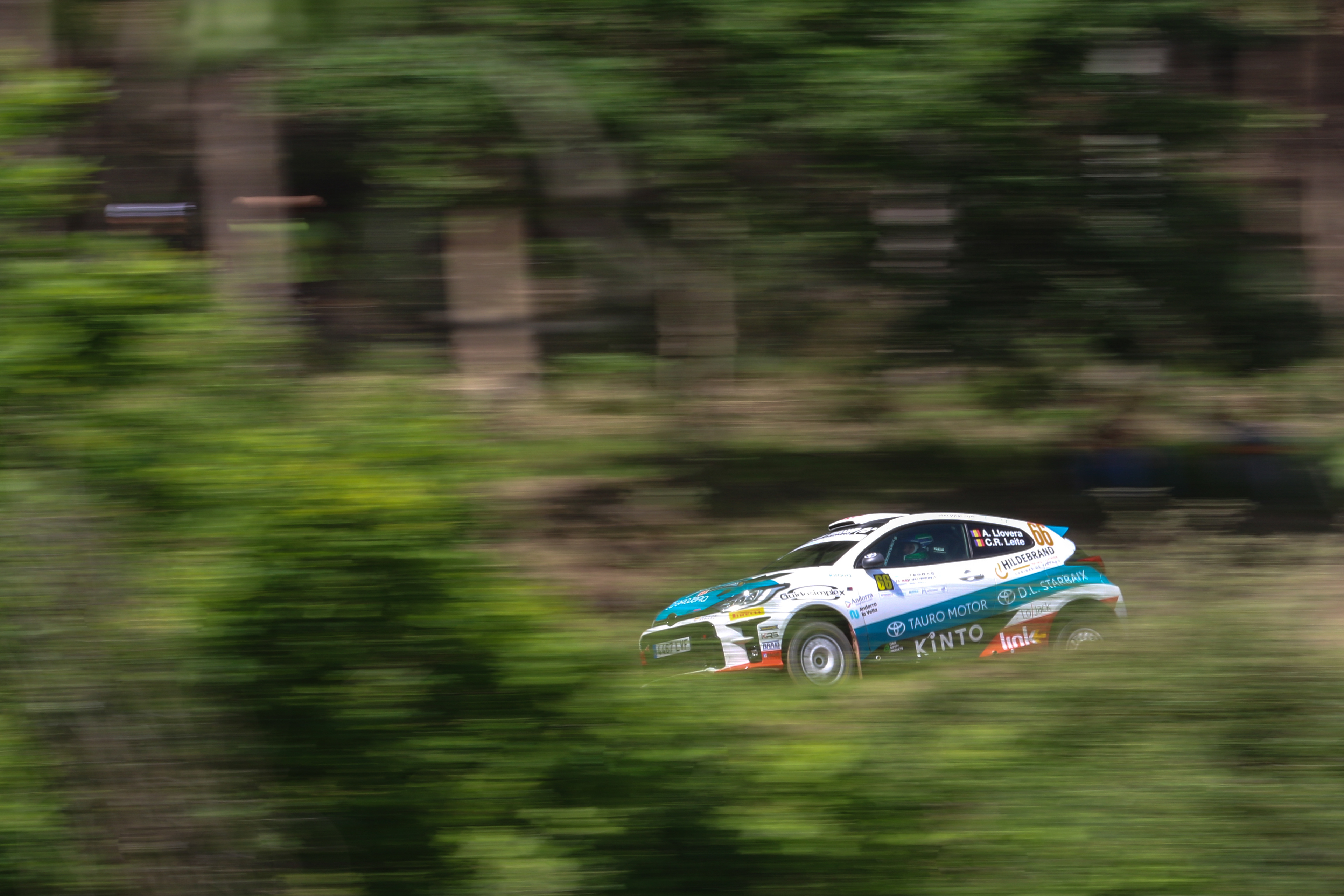 66 - Albert Llovera (AND) / C.J Ribeiro Leite (AND) - PCR Sport - Toyota Yaris GR - Rali Terras D’Aboboreira 2023, April 28 2023, Amarante Portugal - Photo Edu Almeida / Zoom Motorsport 