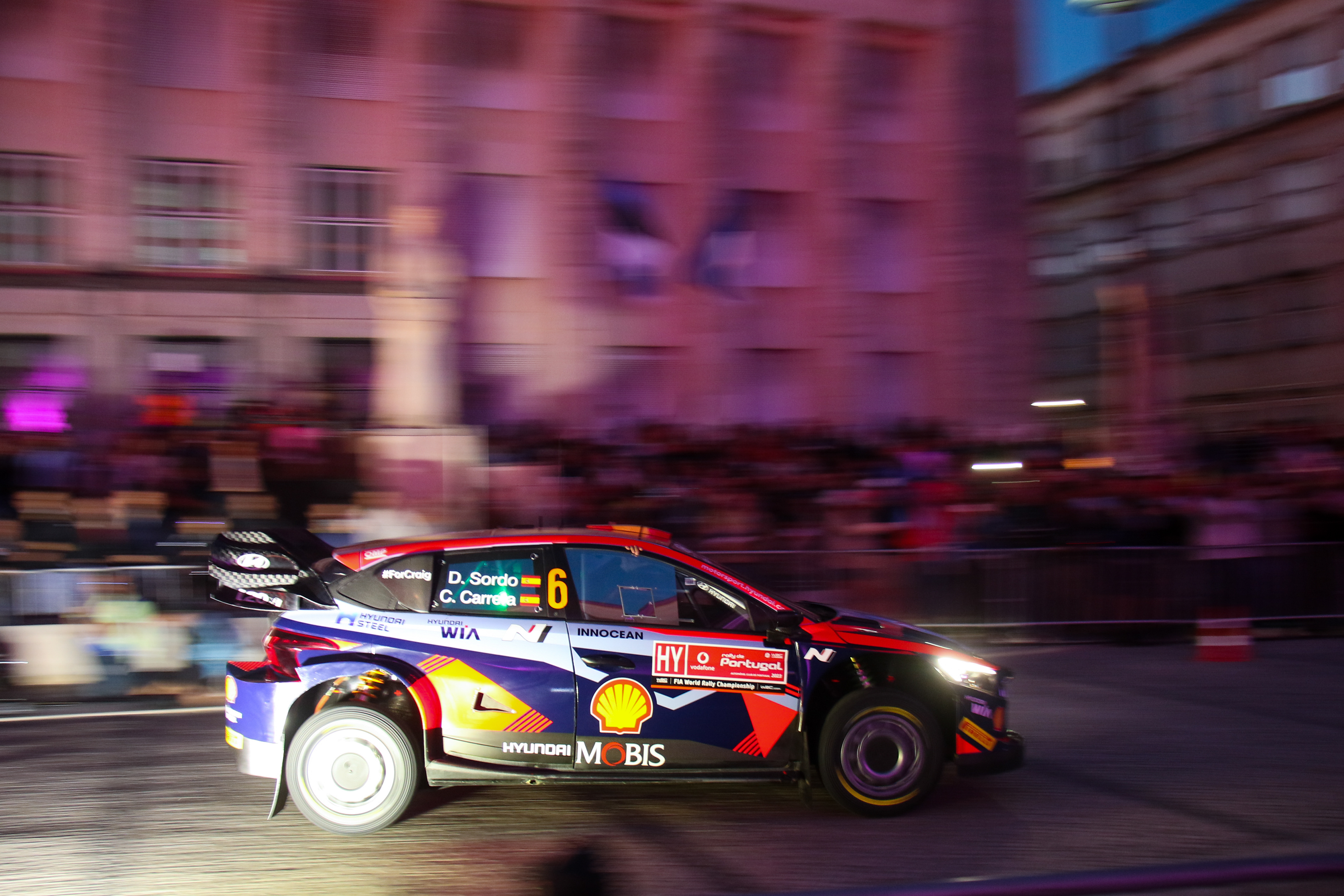 6 - Daniel Sordo (ESP) / Candido Carrera (ESP) - Hyundai Shell Mobis World Rally Team - Hyundai i20N Rally Hybrid - WRC Portugal 2023, May 11 2023, Coimbra Portugal - Photo Edu Almeida / Zoom Motorsport 