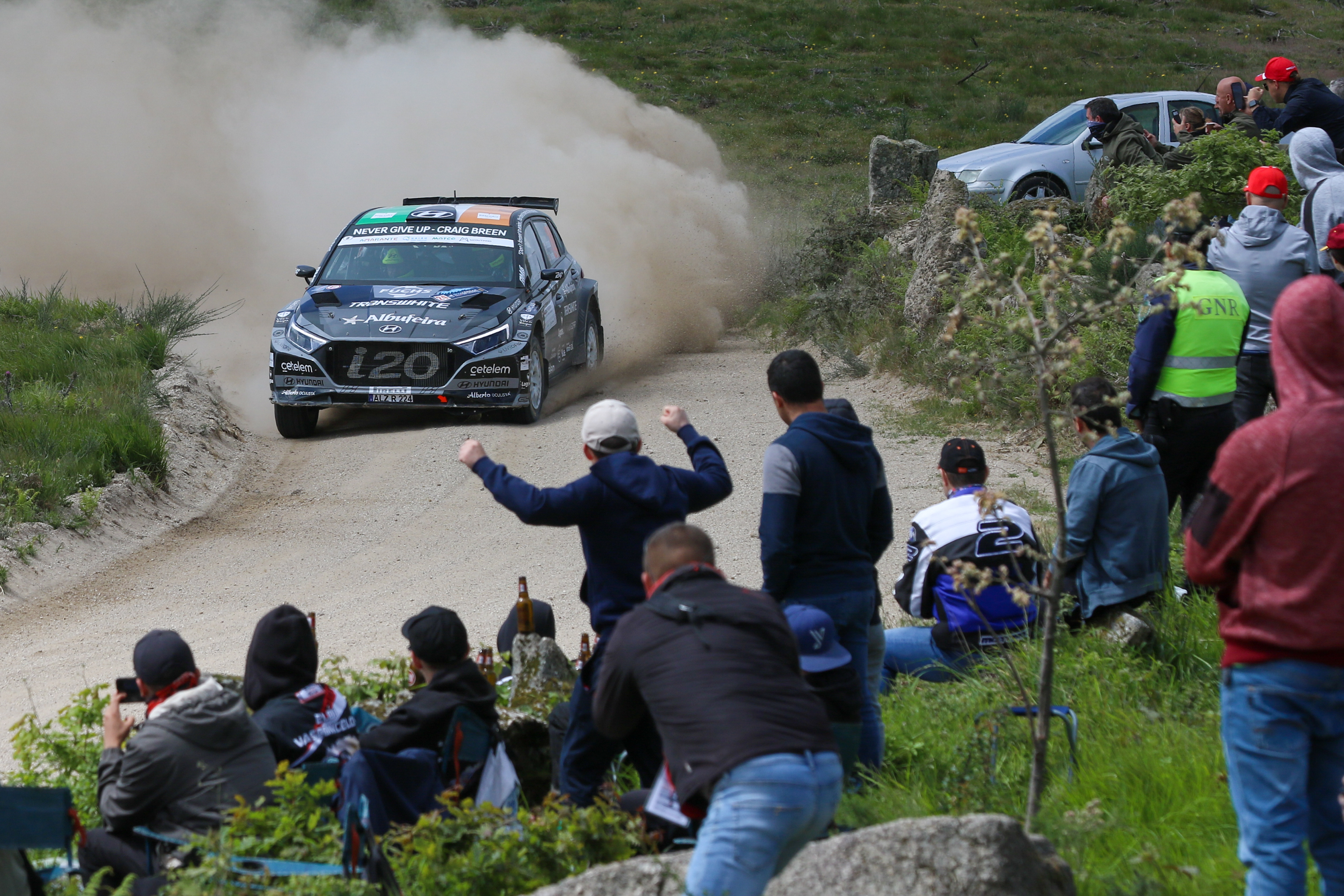 77 - Kris Meeke (GBR) / Ola Floene (NOR) - Team Hyundai Portugal - Hyundai i20N Rally2 - Rali Terras D’Aboboreira 2023, April 28 2023, Amarante Portugal - Photo Edu Almeida / Zoom Motorsport 