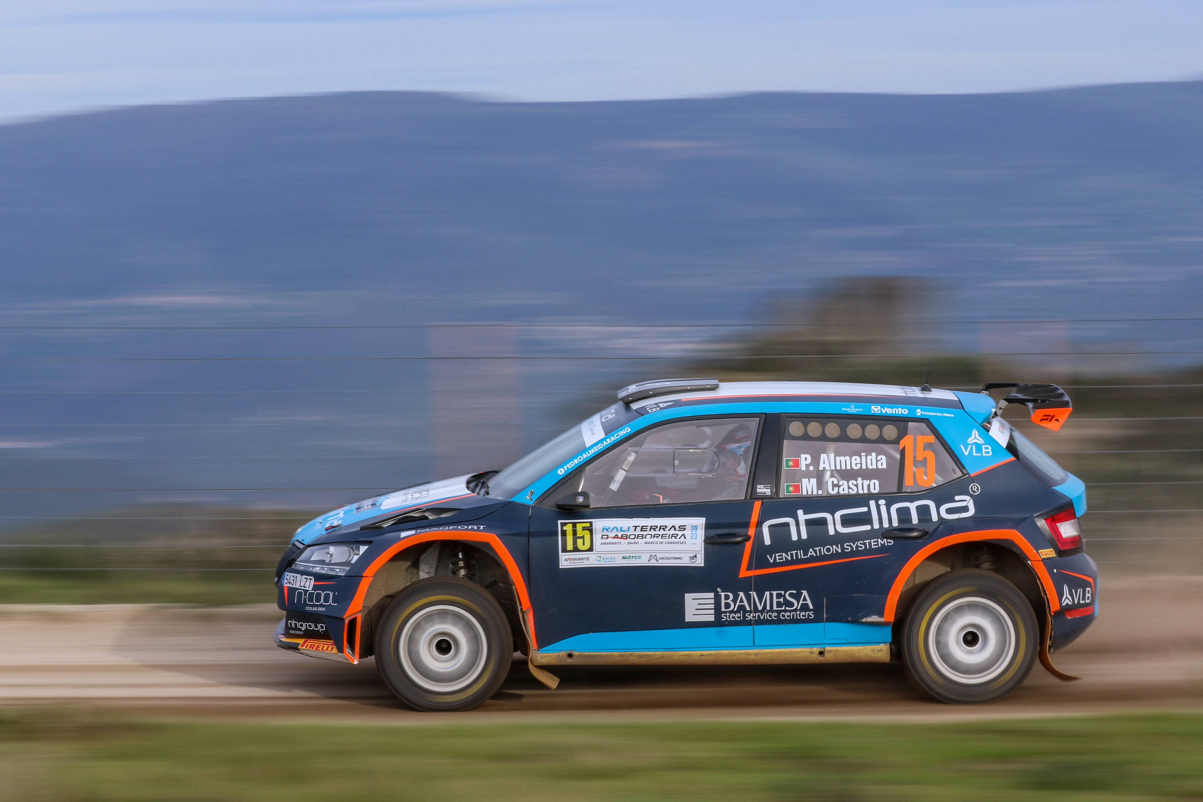 15 - Pedro Almeida (PRT) / Mário Castro (PRT) - Skoda Fabia Rally2 Evo - Rali Terras D’Aboboreira 2023, April 28 2023, Amarante Portugal - Photo Edu Almeida / Zoom Motorsport 
