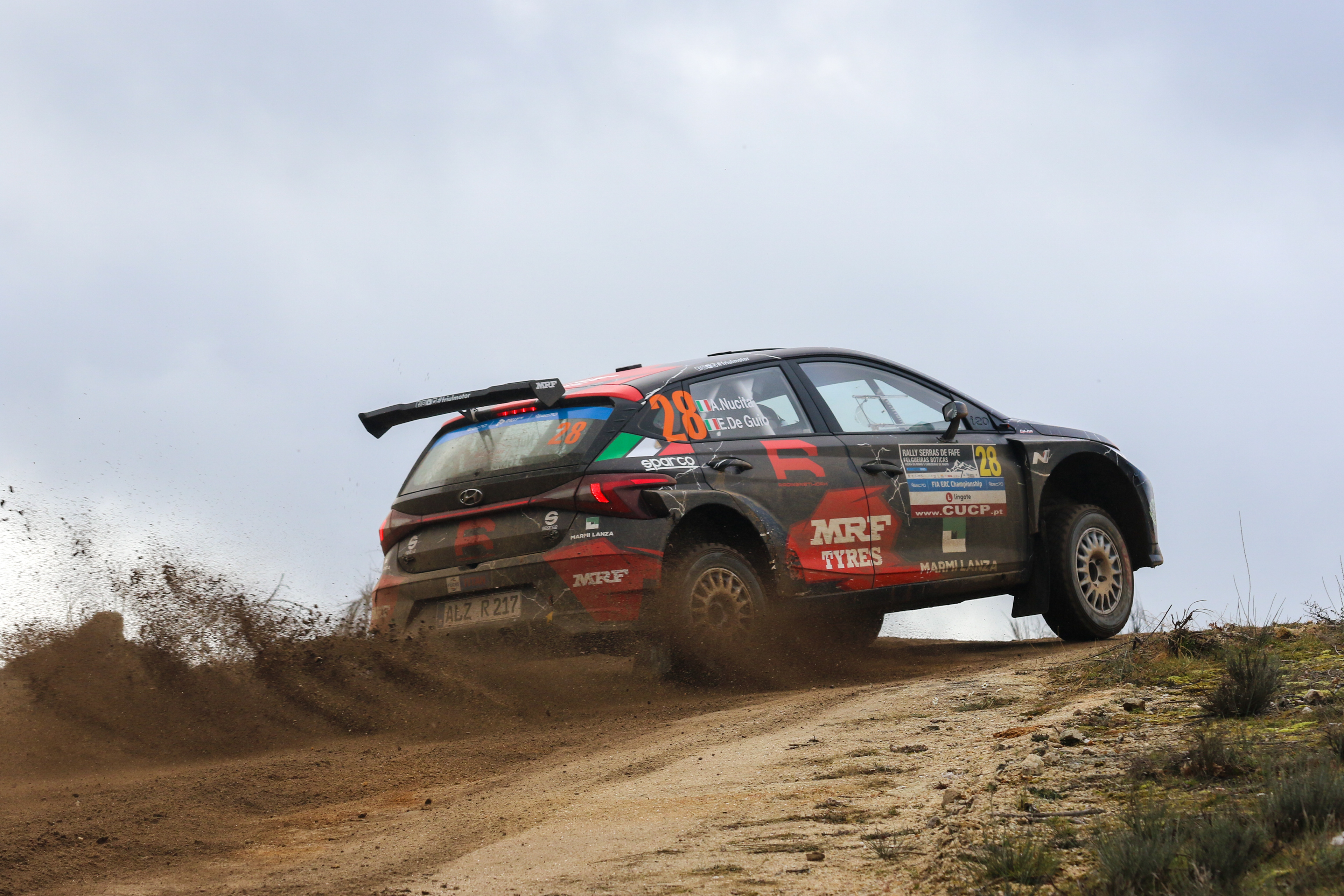 28 - Andrea Nucita (ITA) / Elia de Guio (ITA) - Racing Network - Hyundai i20N - ERC Portugal 2023, March 10 2023, Fafe Portugal - Photo Edu Almeida / Zoommotorsport 