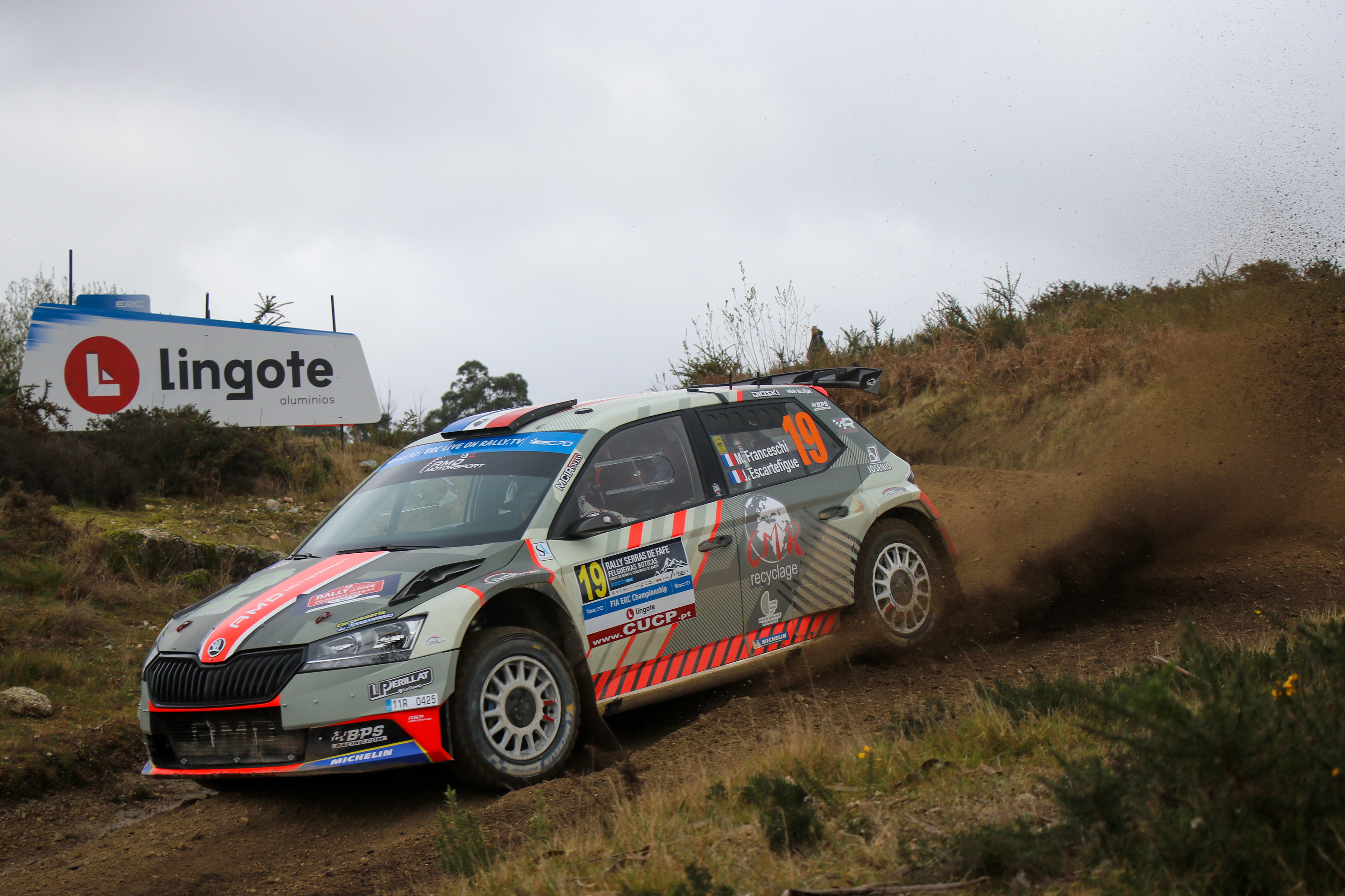 19 - Mathieu Franceschi (FRA) / Jules Escartefigue (FRA) - Skoda Fabia - ERC Portugal 2023, March 10 2023, Fafe Portugal - Photo Edu Almeida / Zoommotorsport 