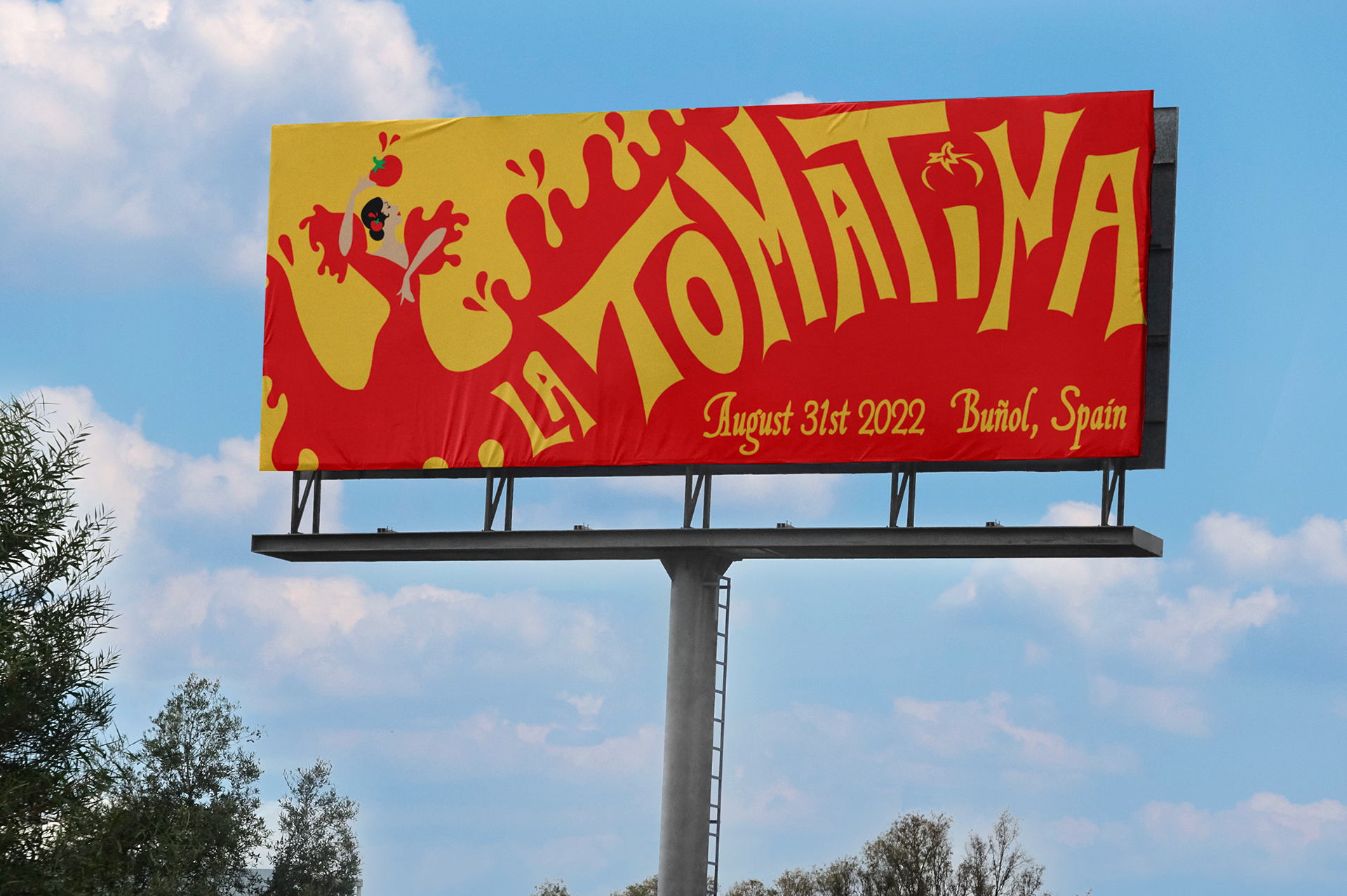 La Tomatina Billboard Mockup