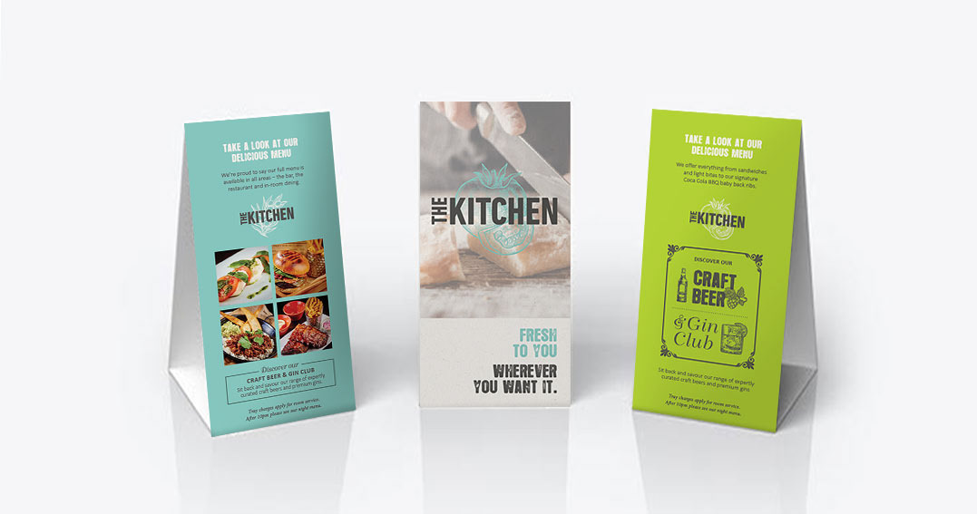 Table talkers for hotel reception area