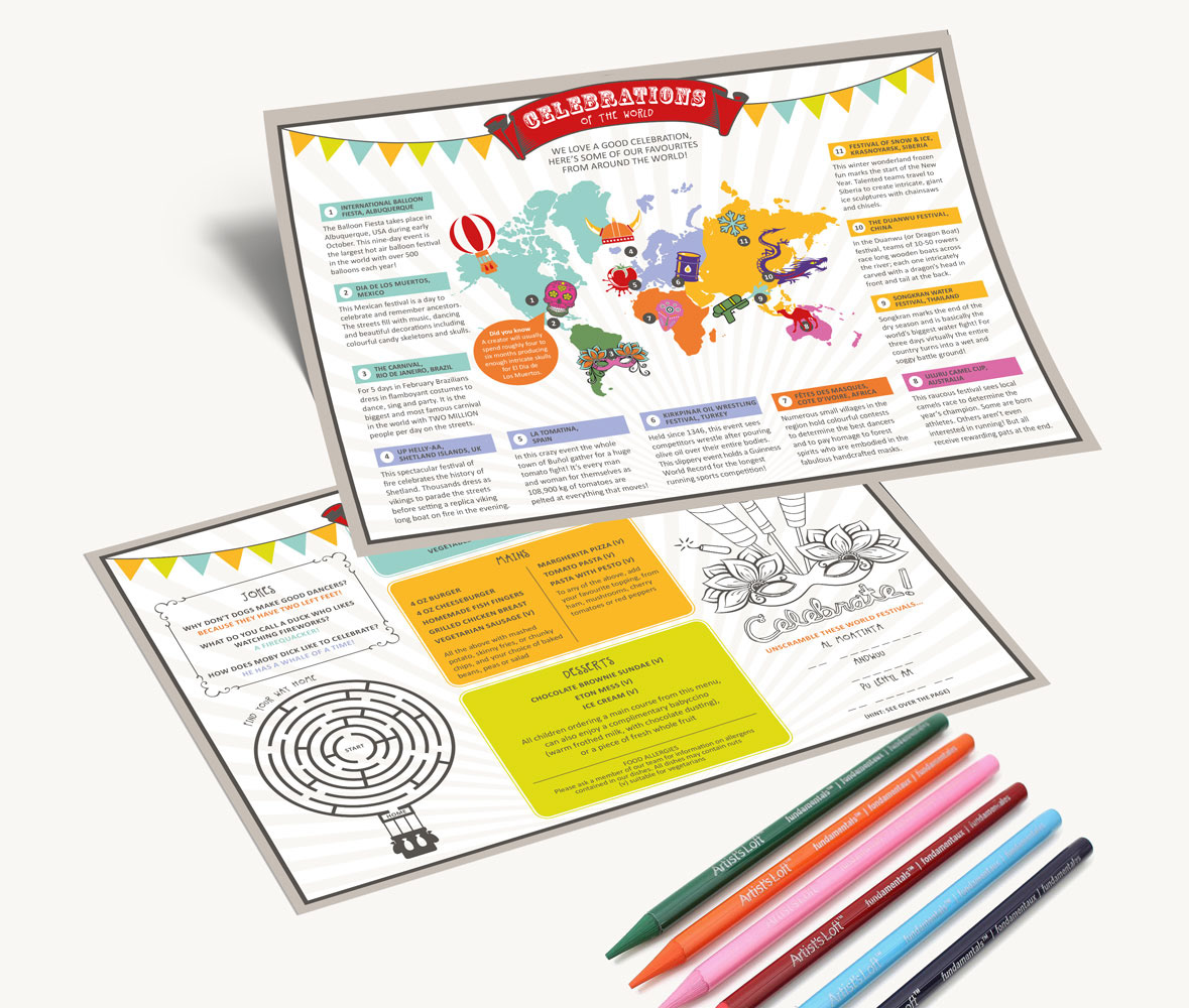 Kids menu