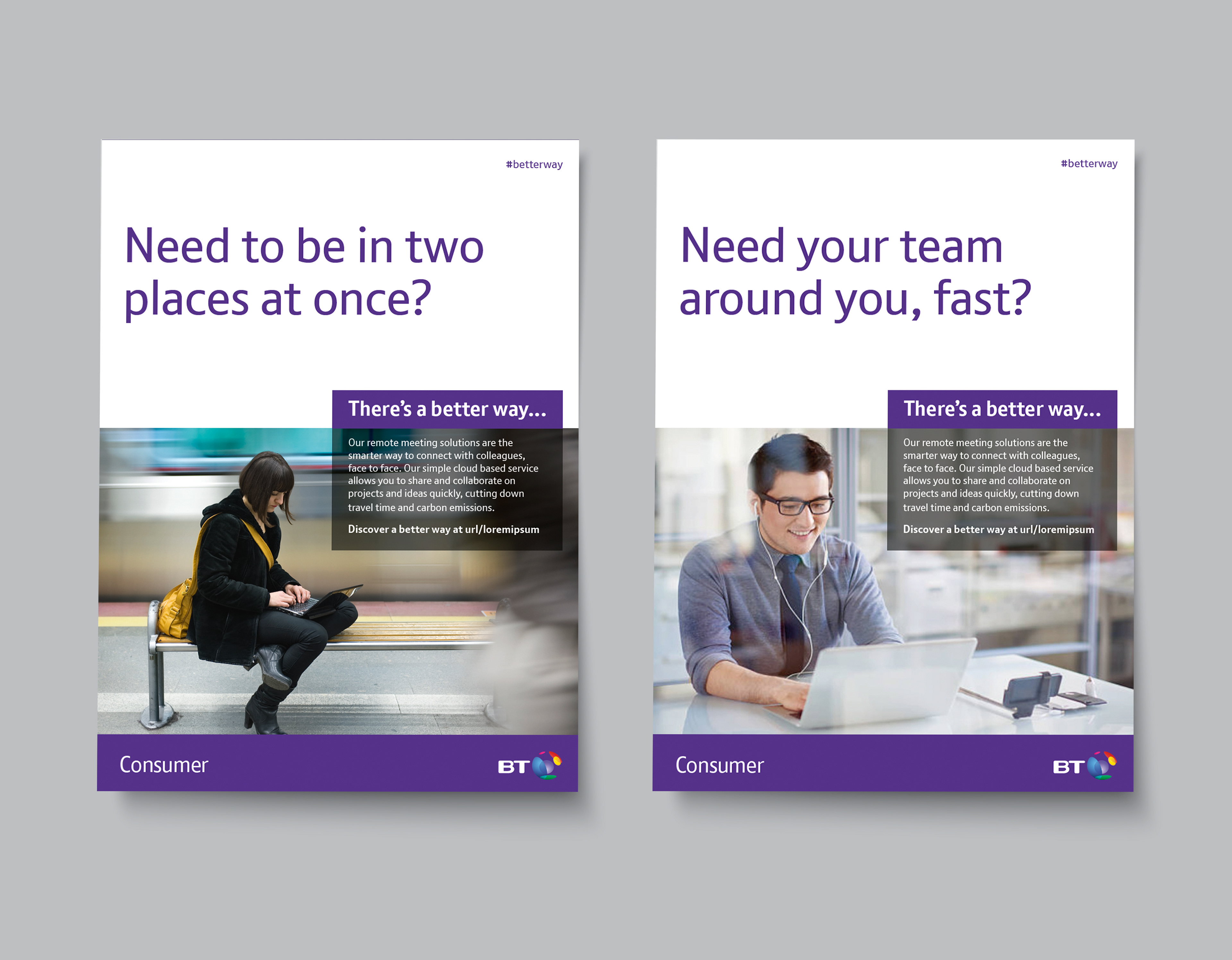 The supporting print campaign
