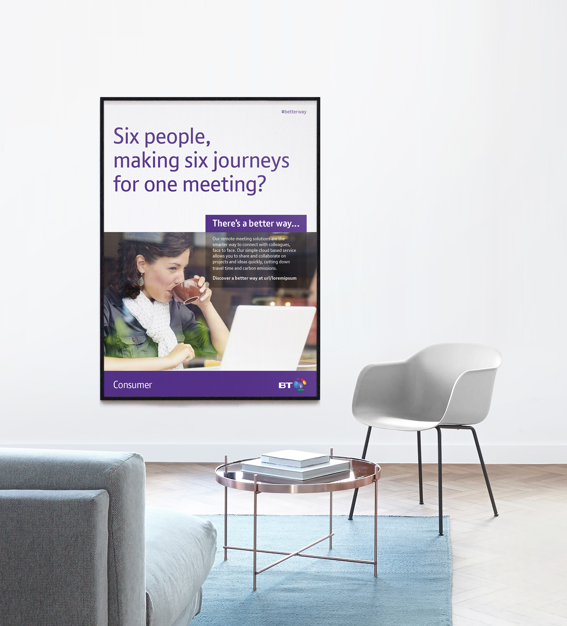 The supporting print campaign