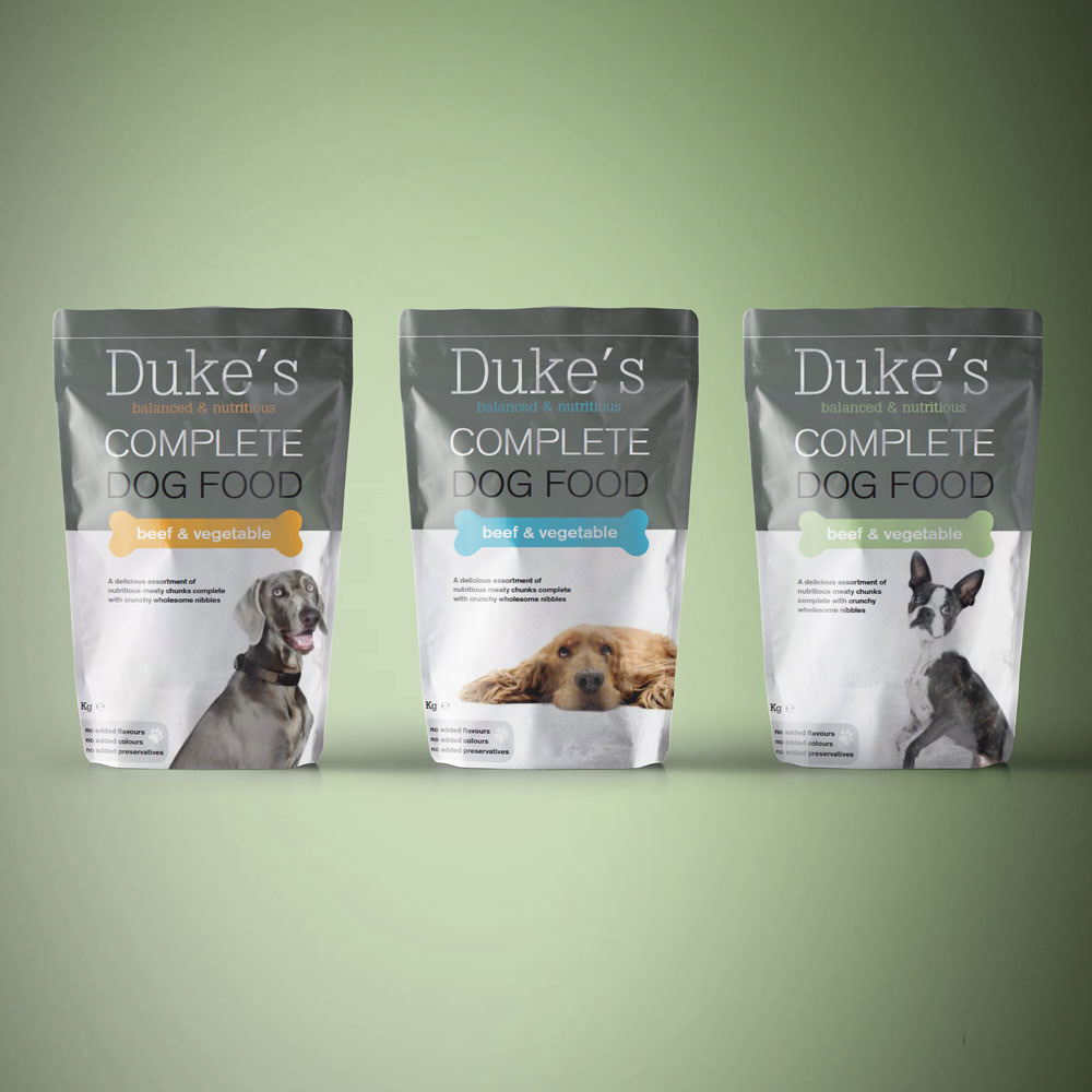 Dog food packaging