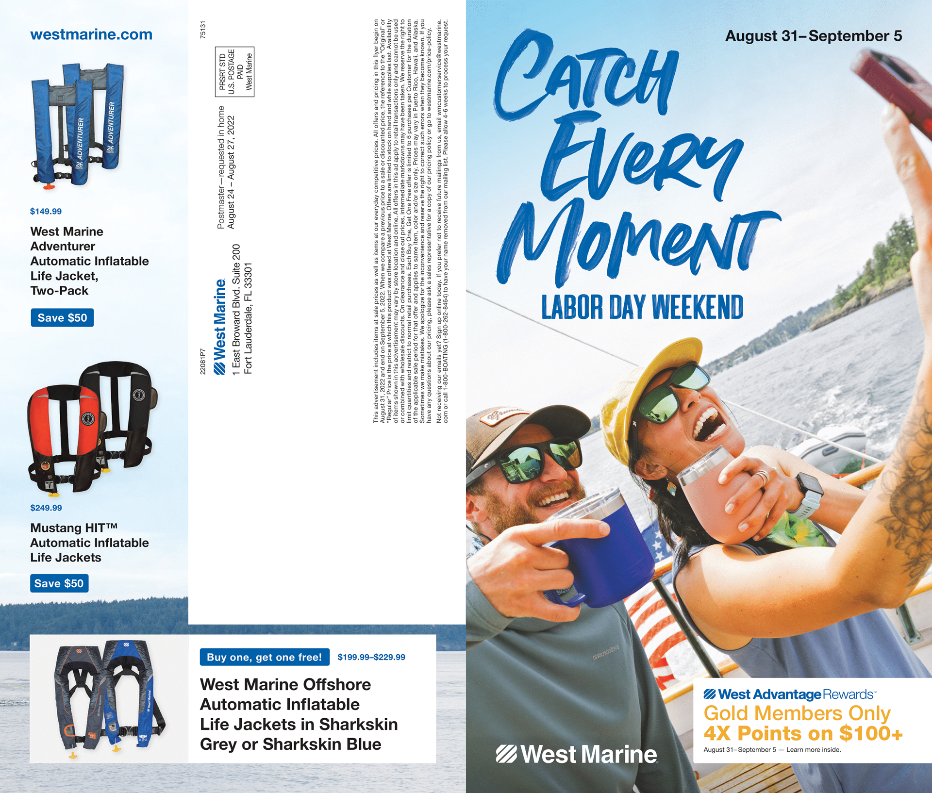 Retail mailer. Front and back spread.