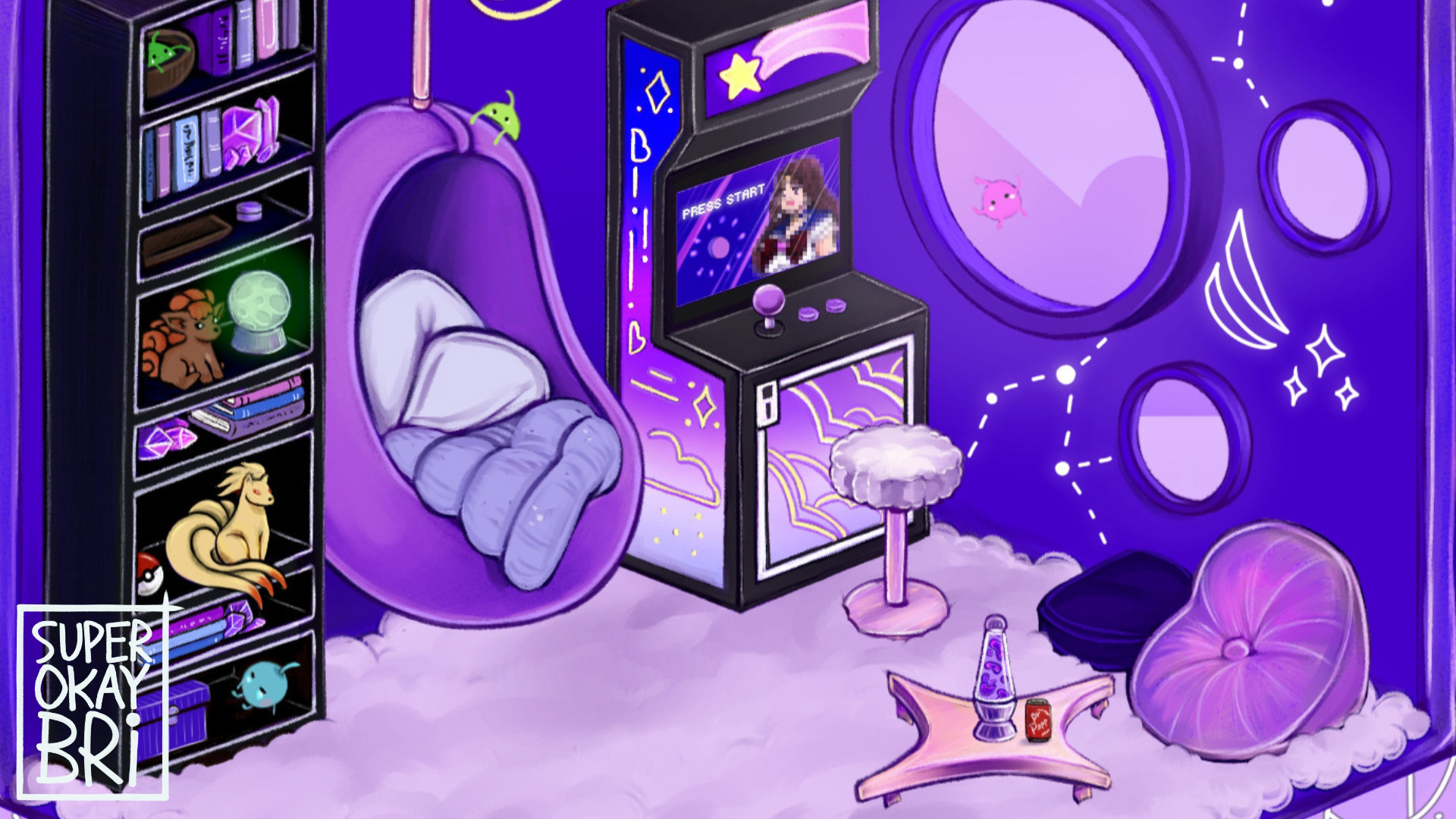 Haleys x Comet Background Illustration Closeup - Stream Kit