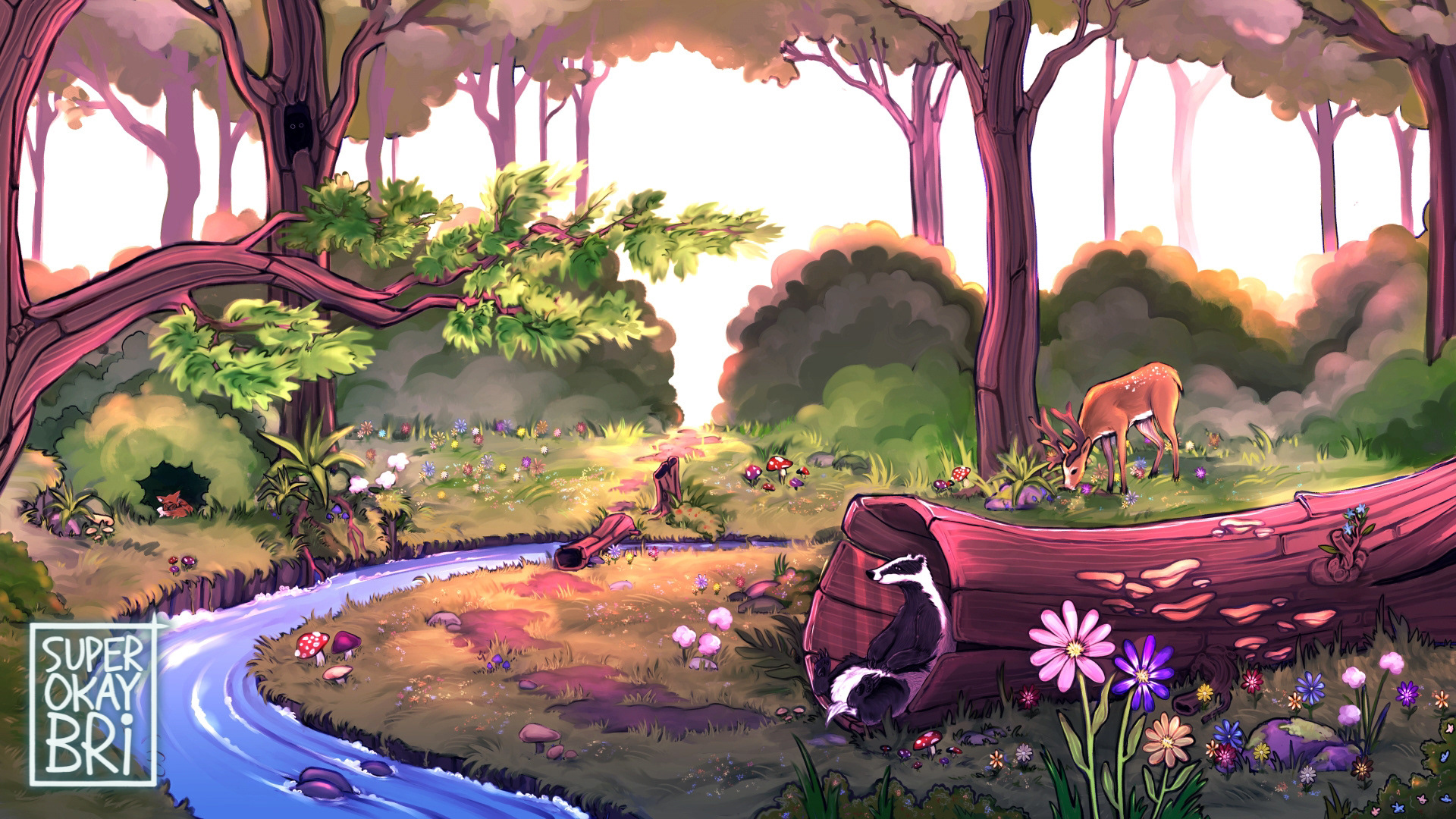 Background Illustration for GalacticBadger Stream Kit