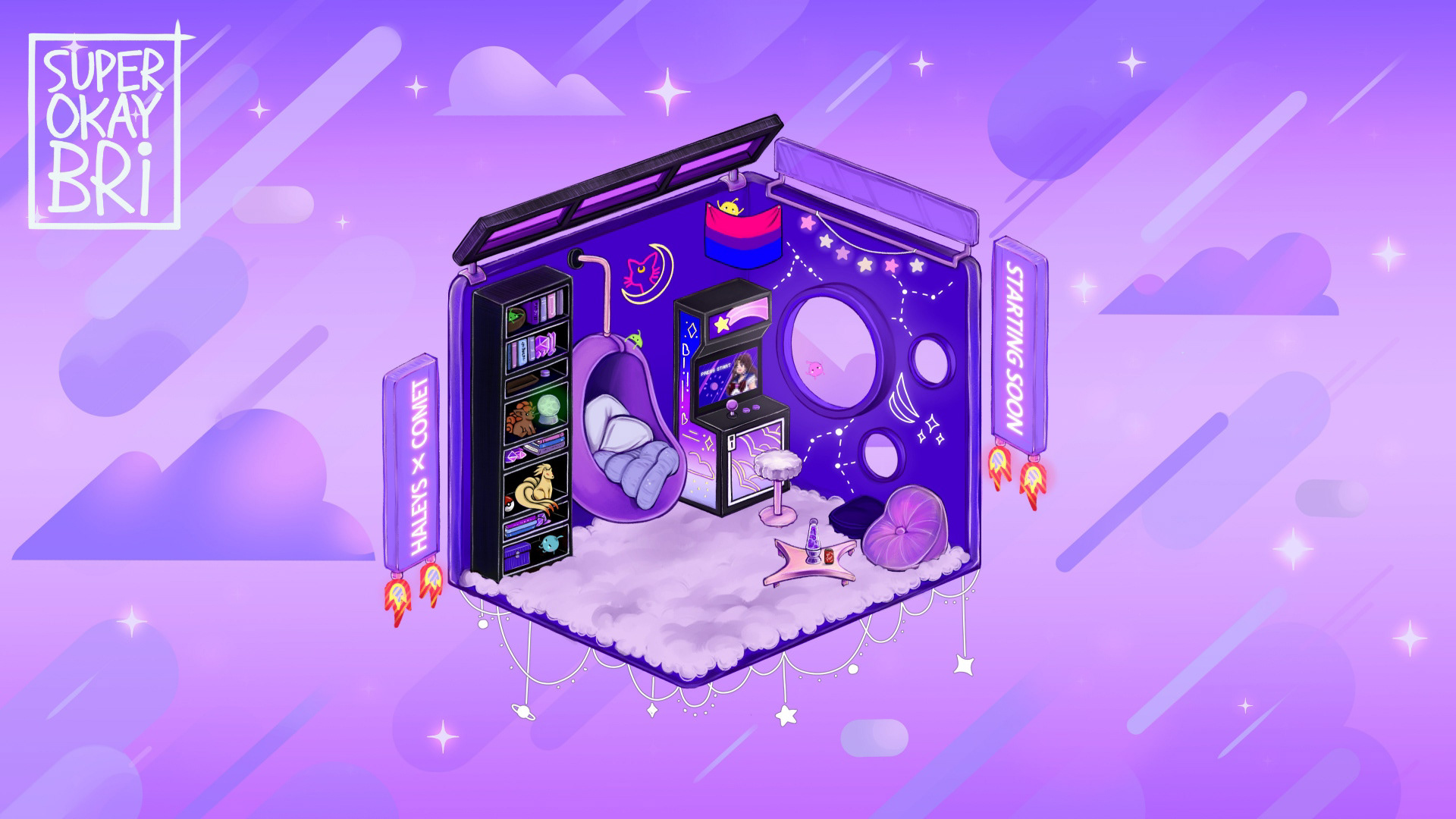 Haleys x Comet Background Illustration - Stream Kit