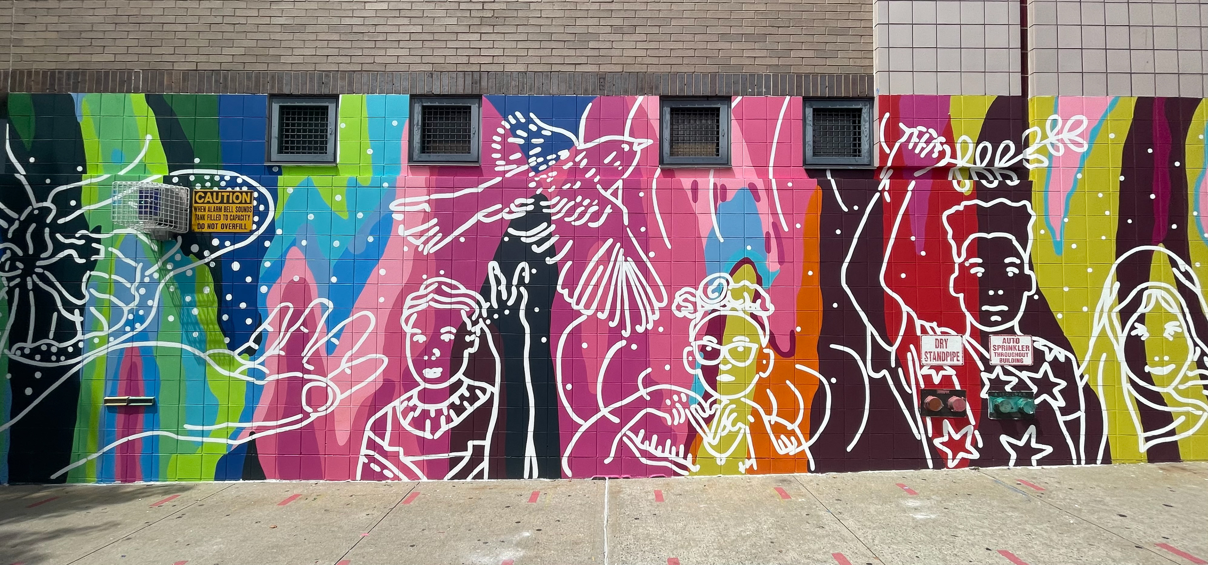 Ripple of Change with CAW The Bronx NY 200’ x 15’ Acrylic on wall