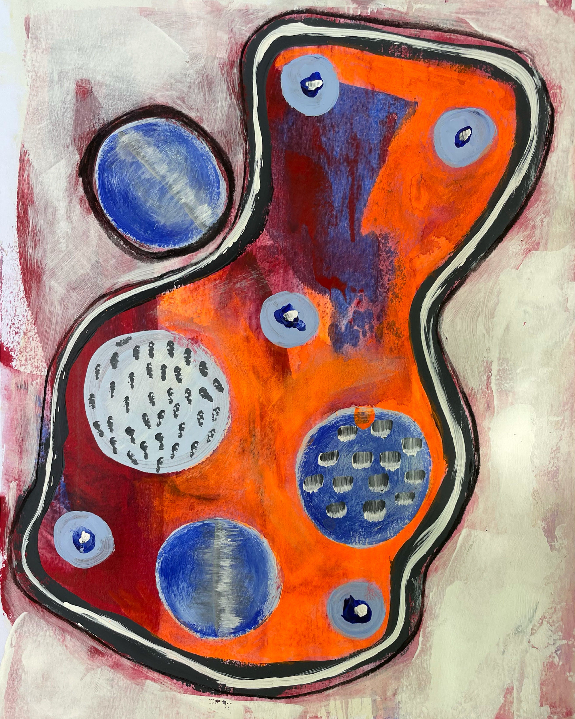 EXILE Acrylic & pastel on canson paper 9” X 12”