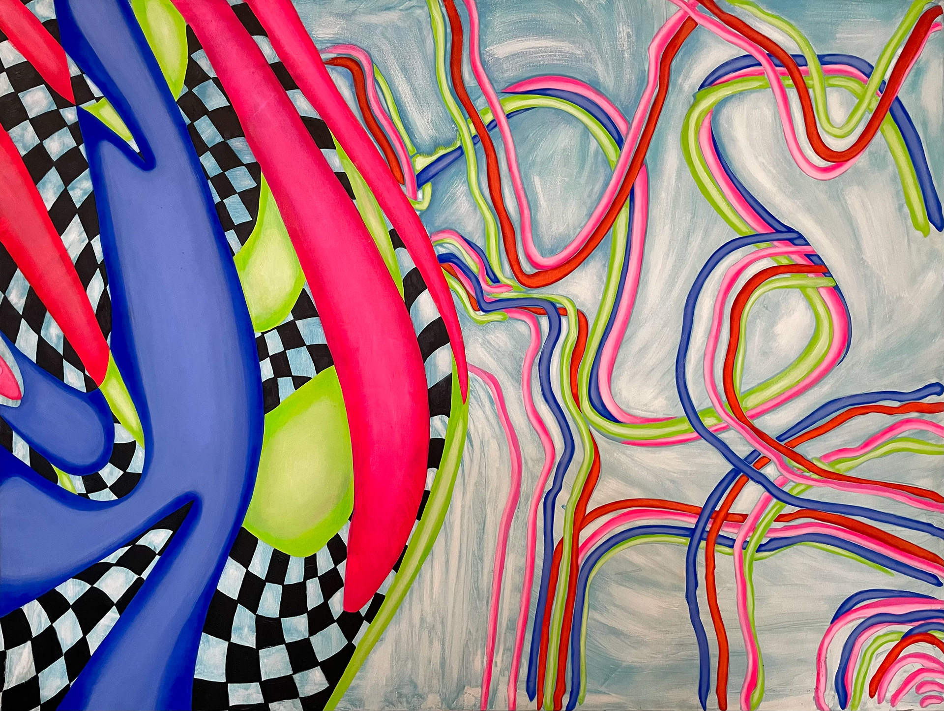 LUNAPARK Acrylic & flashe paint on canvas 64” X 40”