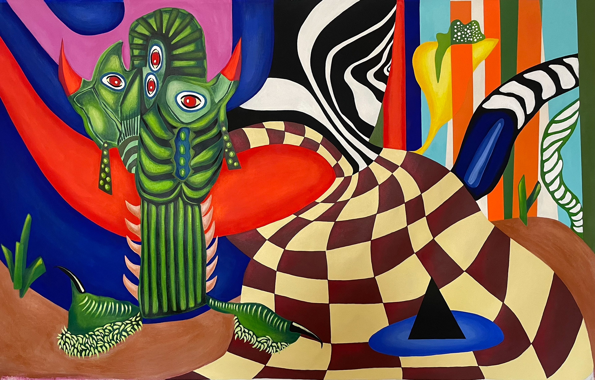 LUNAPARK Acrylic & flashe paint on canvas 64” X 40”