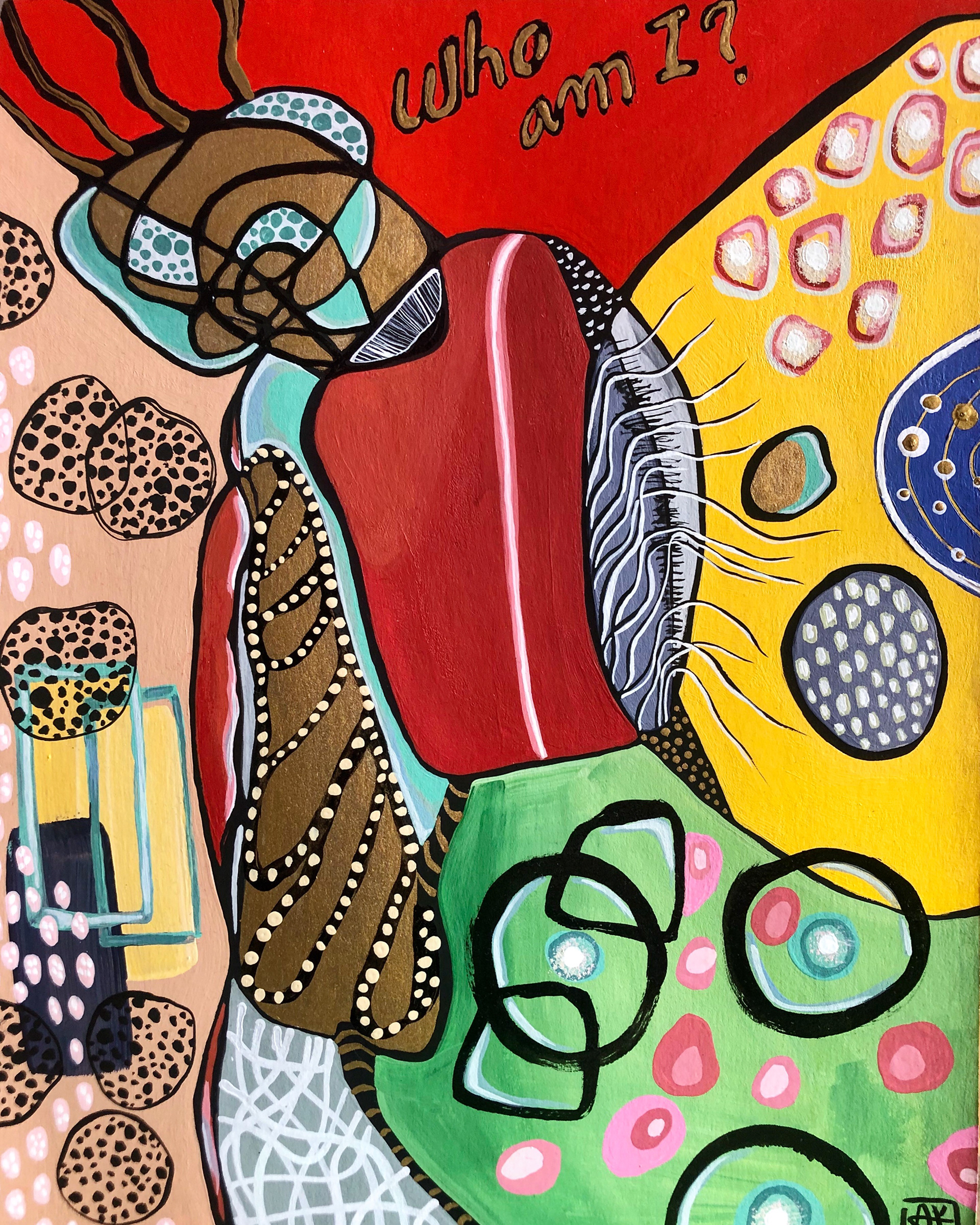 PEOPLE Acrylic, oil stick & enamel on paper SOLD