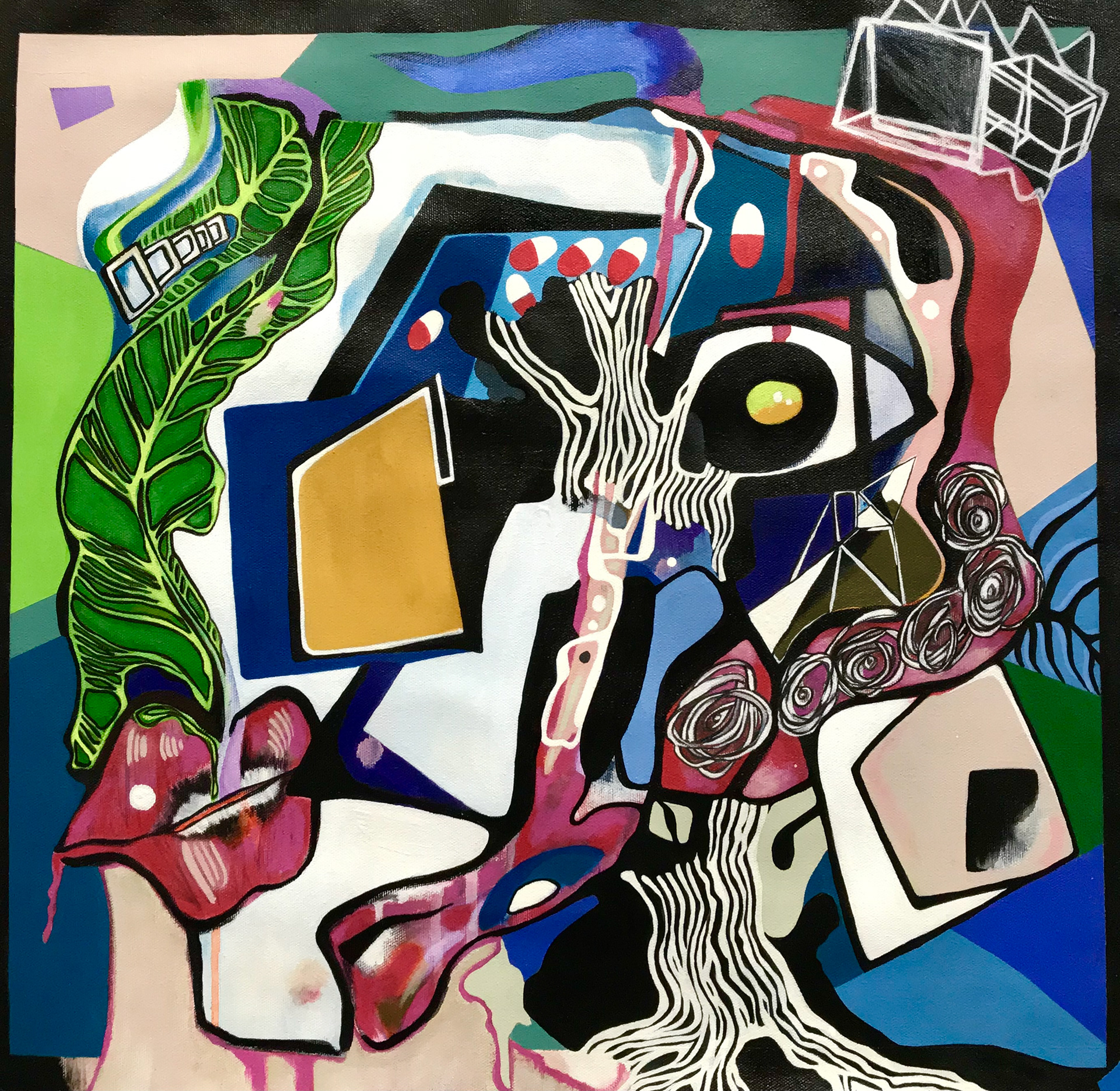HEAD Acrylic on canvas 20” X 20” SOLD