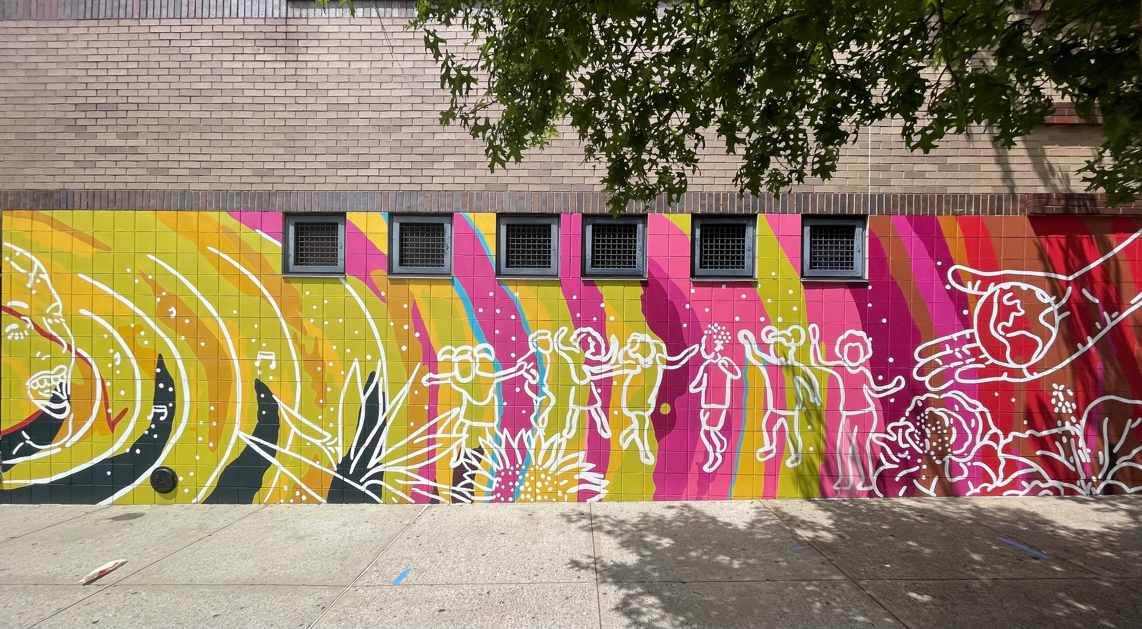 Ripple of Change with CAW The Bronx NY 200’ x 15’ Acrylic on wall