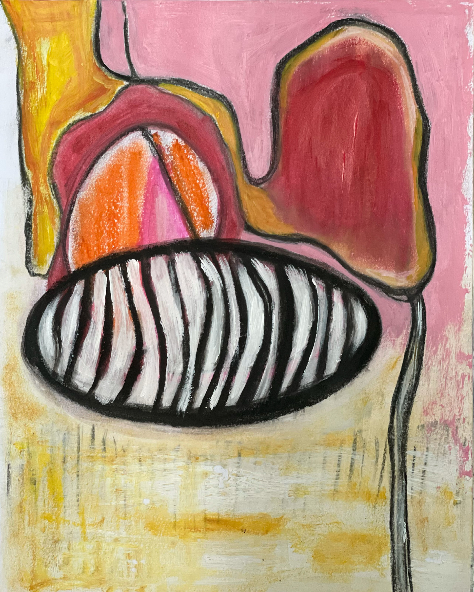 EMBRACE Acrylic & enamel on canson paper 9” X 12”