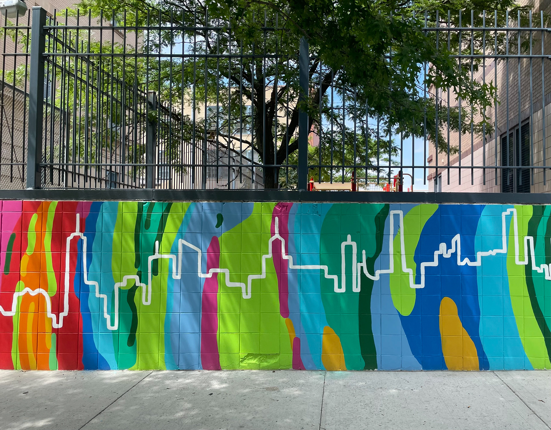 Ripple of Change with CAW The Bronx NY 200’ x 15’ Acrylic on wall