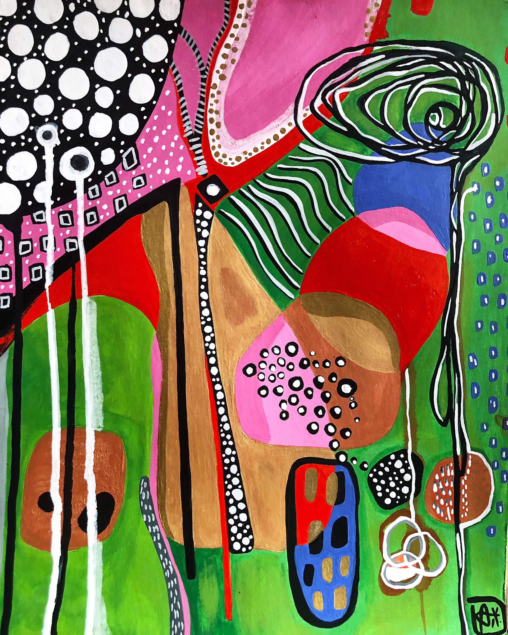ANTIGRAVITY Acrylic, oil stick & enamel on paper SOLD