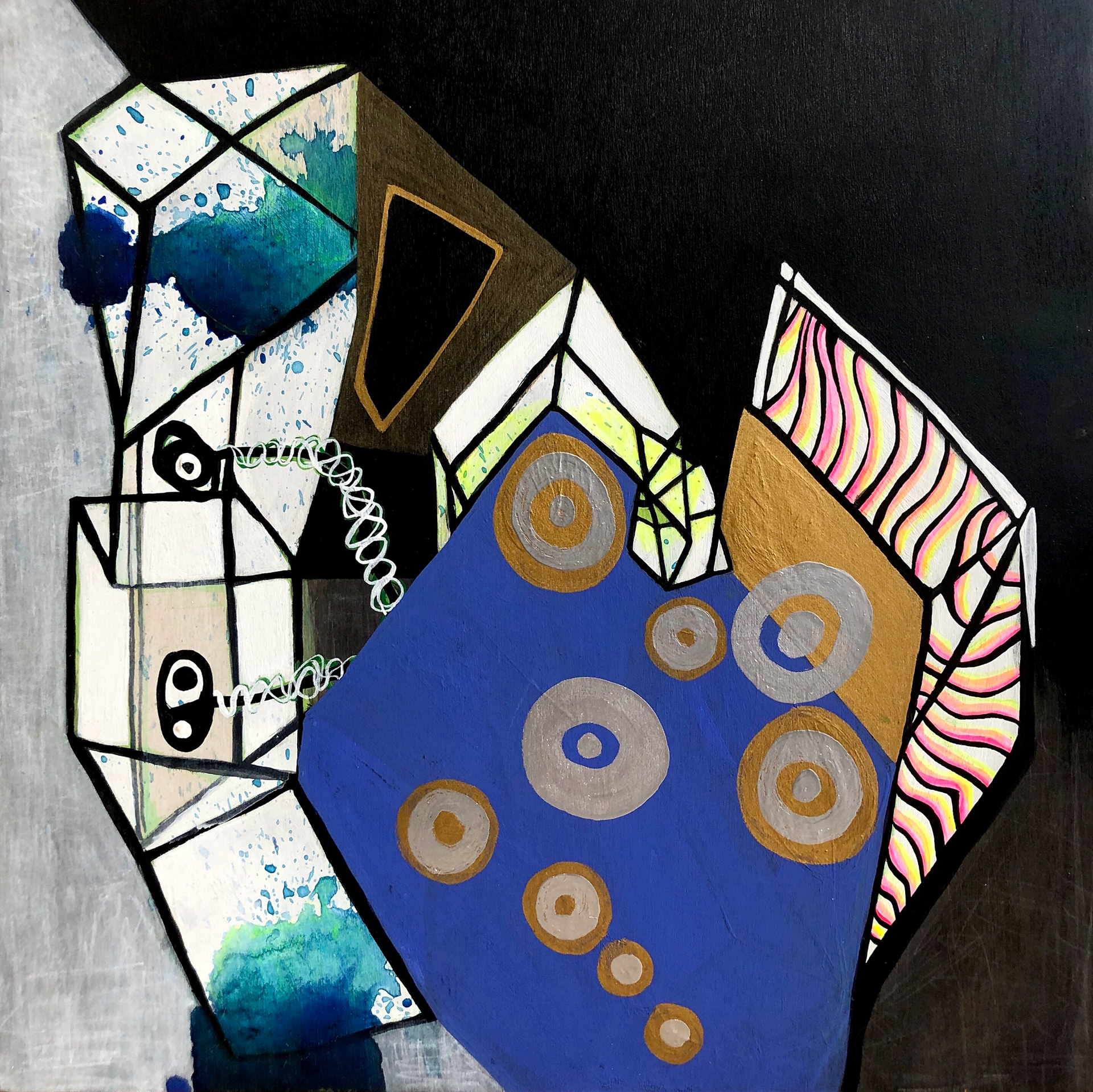 ORIGIN Acrylic on wood panel 12” X 12”