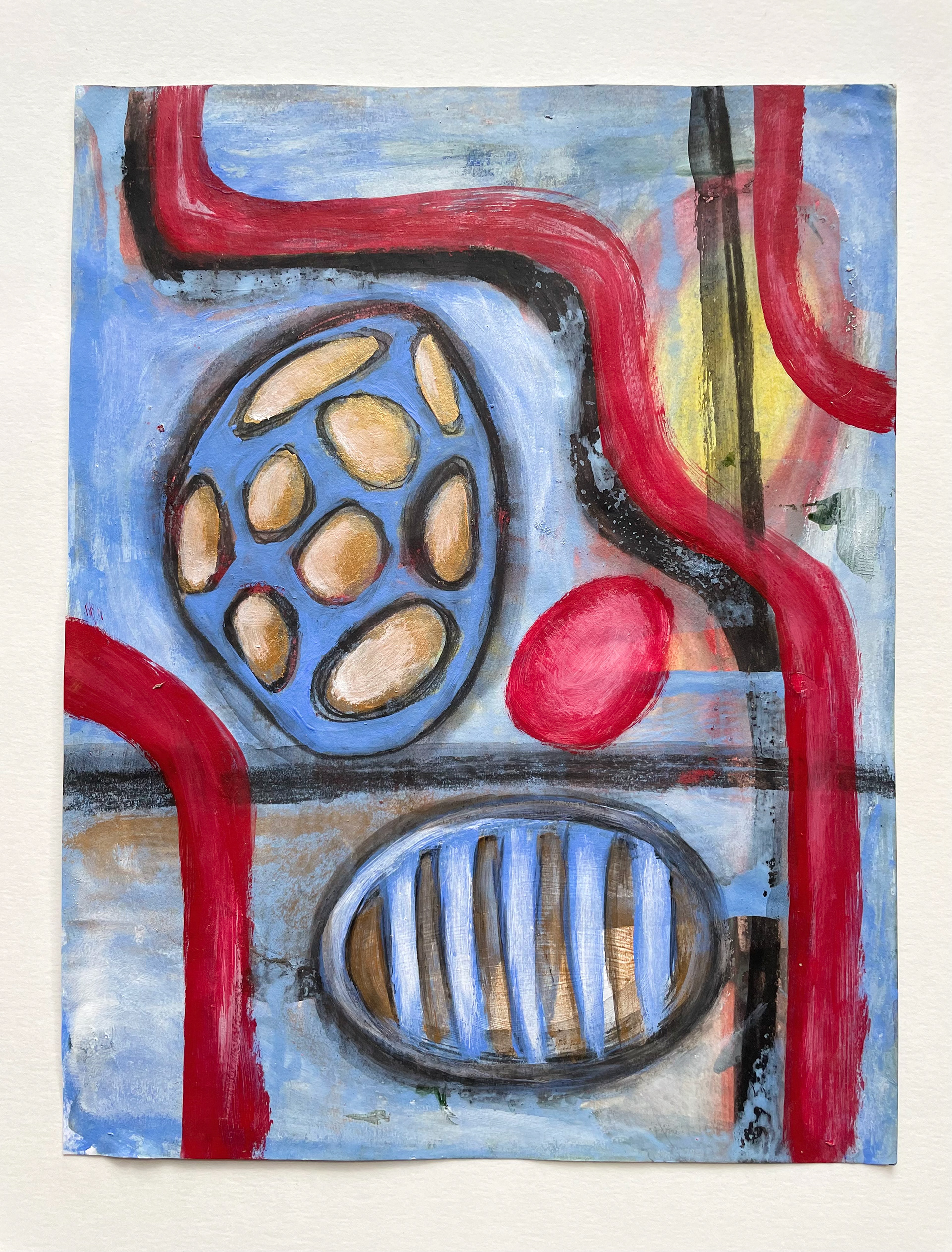 FAR Acrylic & enamel on canson paper 9” X 12”