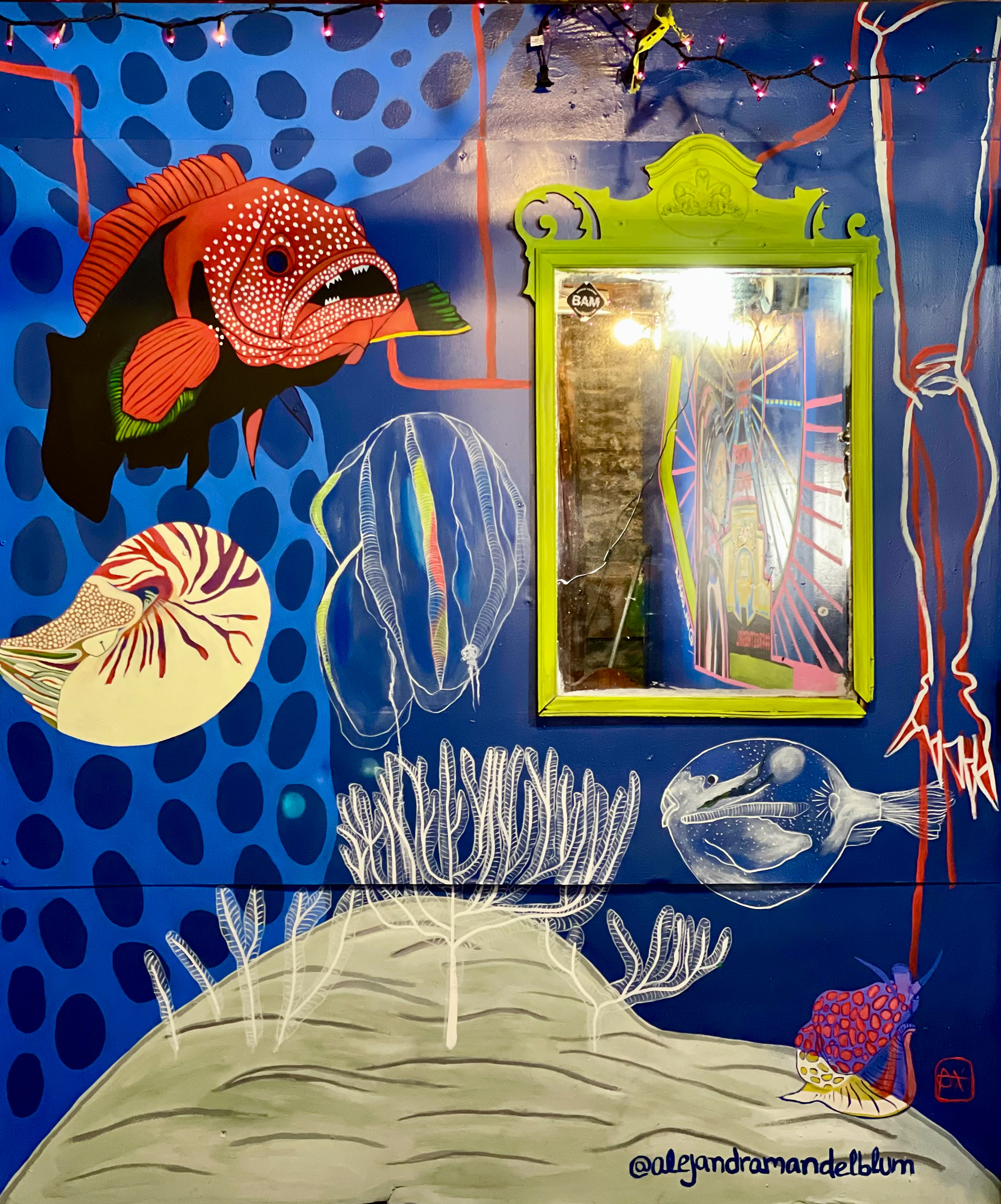 Gowanus Yacht Club Brooklyn NY 7’ x 5.5’ ft Acrylic on wall