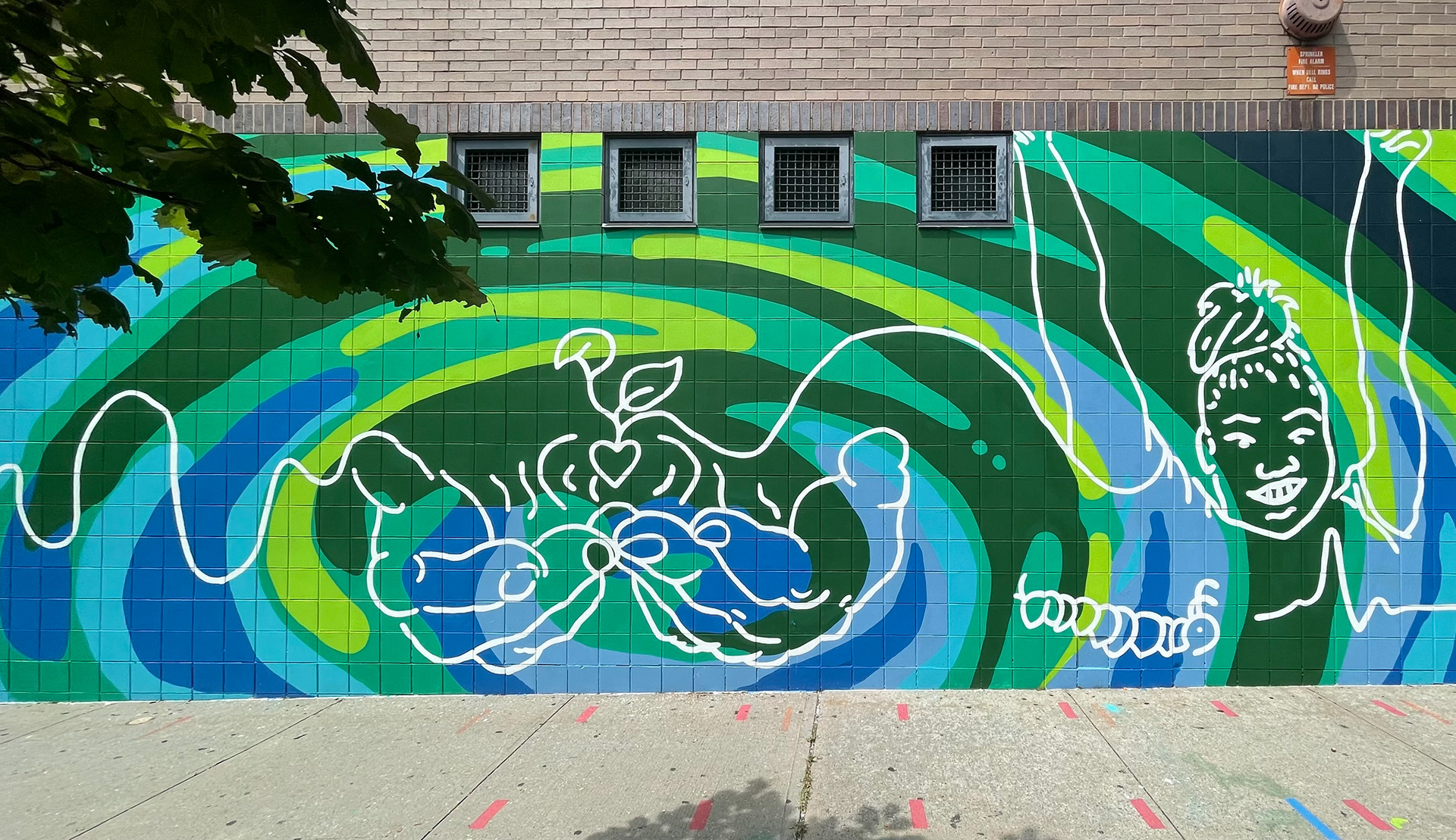 Ripple of Change with CAW The Bronx NY 200’ x 15’ Acrylic on wall
