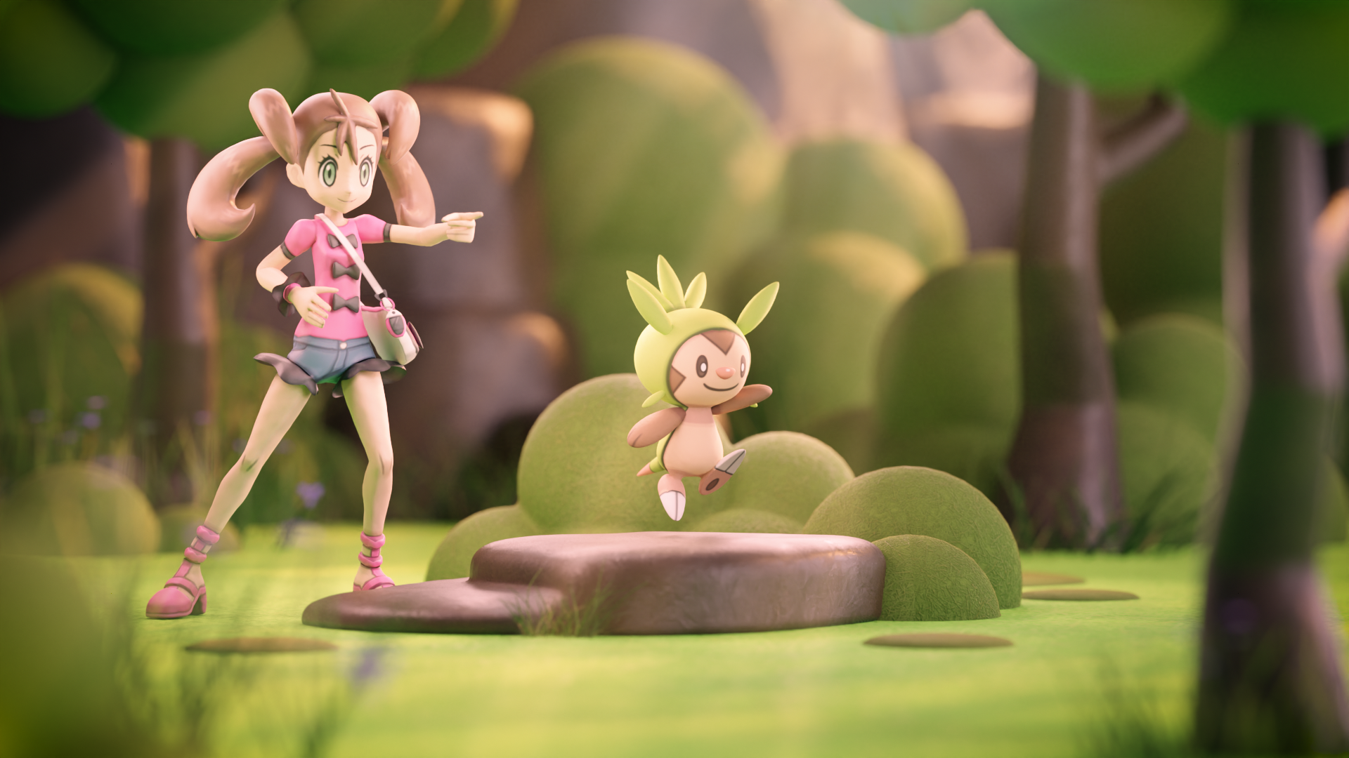 Actual style frame I have made for the pokemon company.
