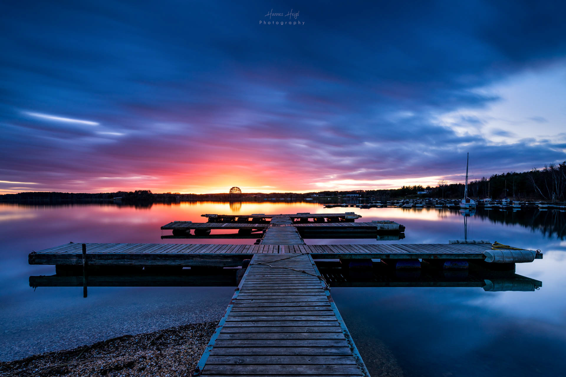 Sonnenuntergang Steinberger See