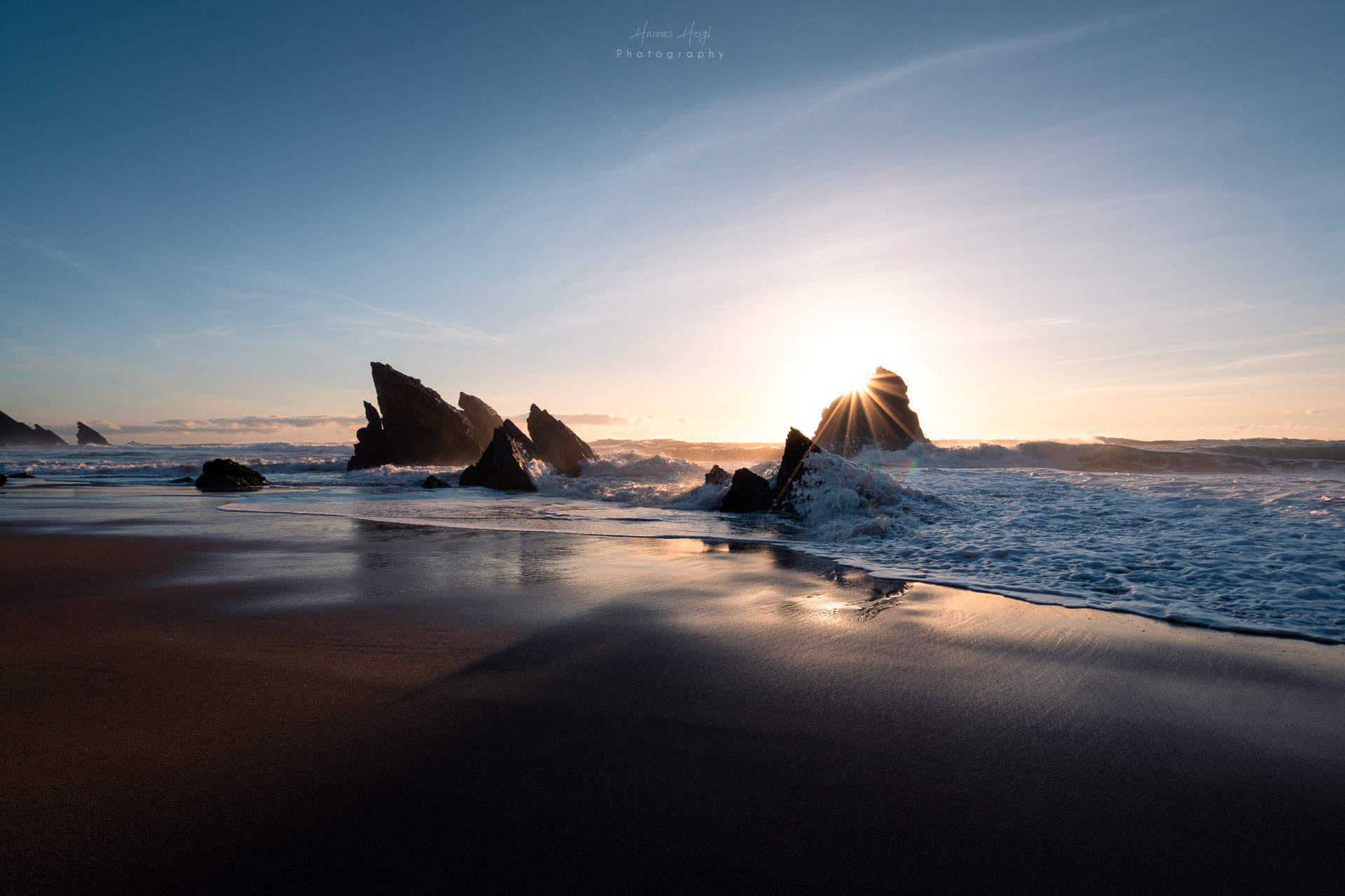 Sunset at Adraga Beach Portugal