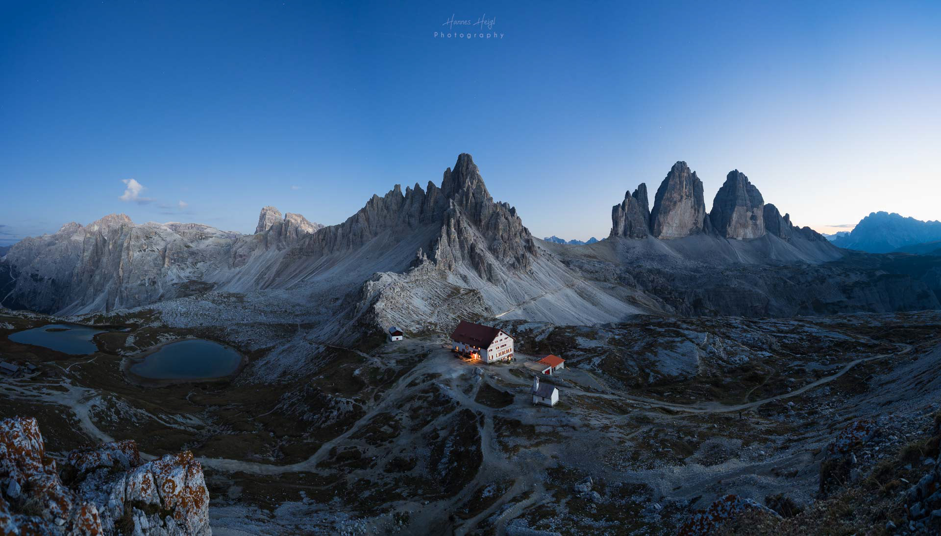 Drei Zinnen zur blauen Stunde