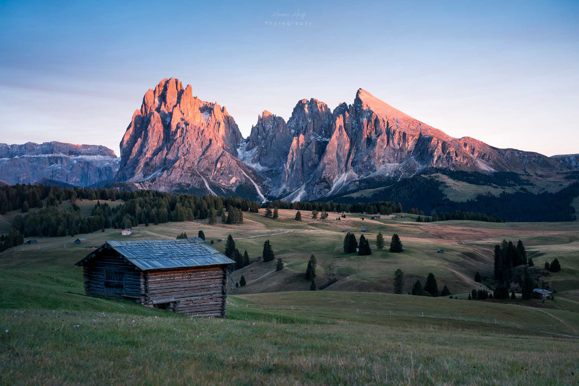 Hütte auf der Seiser Alm