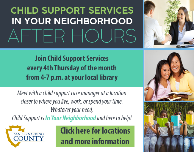 San Bernardino County Department of Child Support Services - Graphic for Instagram / Website Slider