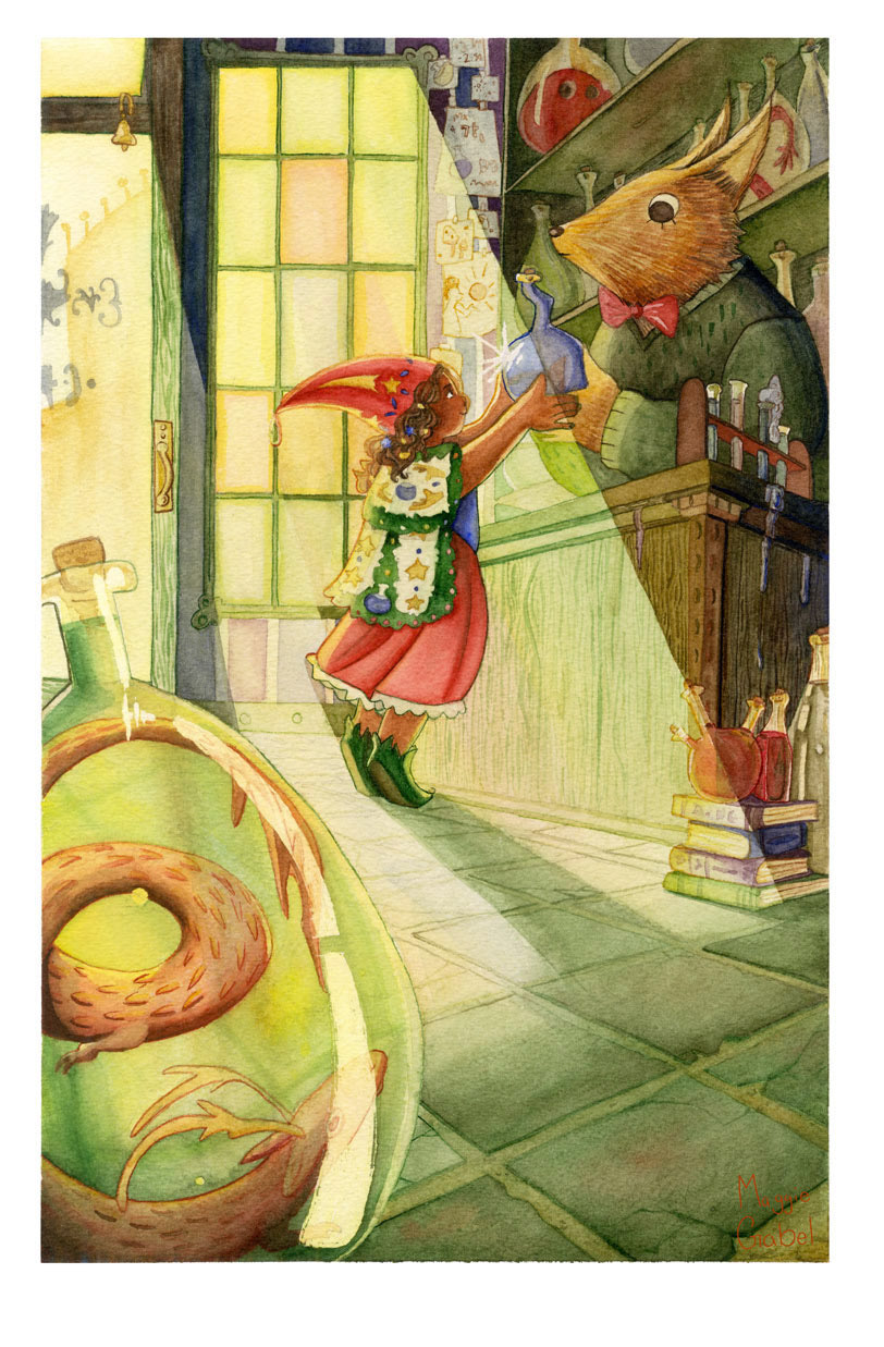 A Potion for Purchase, personal work, watercolor on cold press  