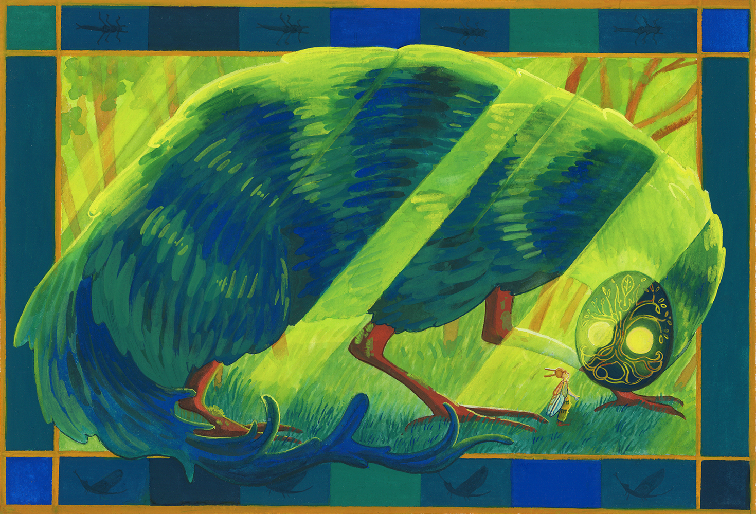 The Universe and The Mayfly, personal work, gouache on cold press