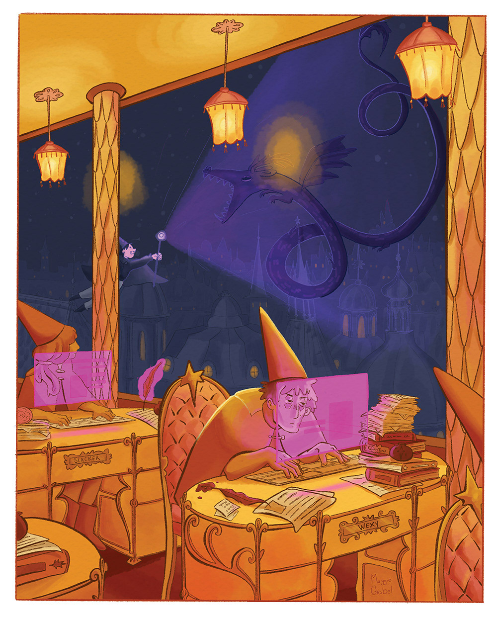 Late Night at the Office, personal work, digital 