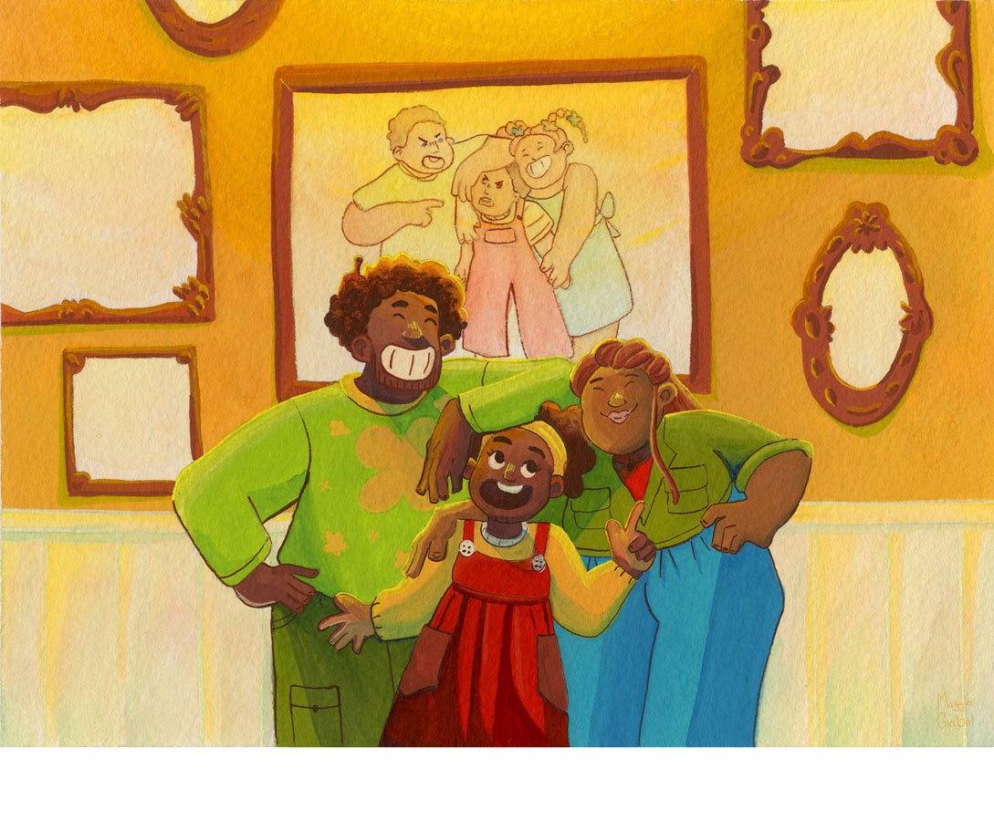 Even After All These Years, Sibling Series, gouache on cold press