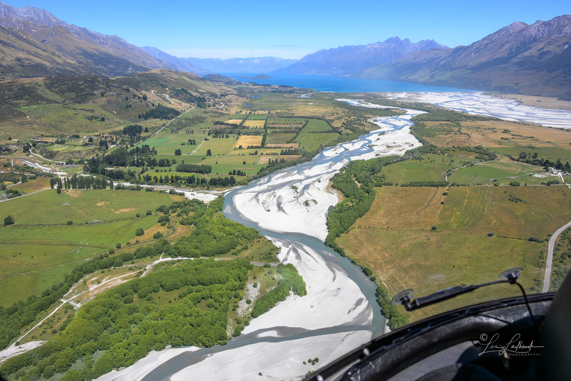 Looking down the Rees River.