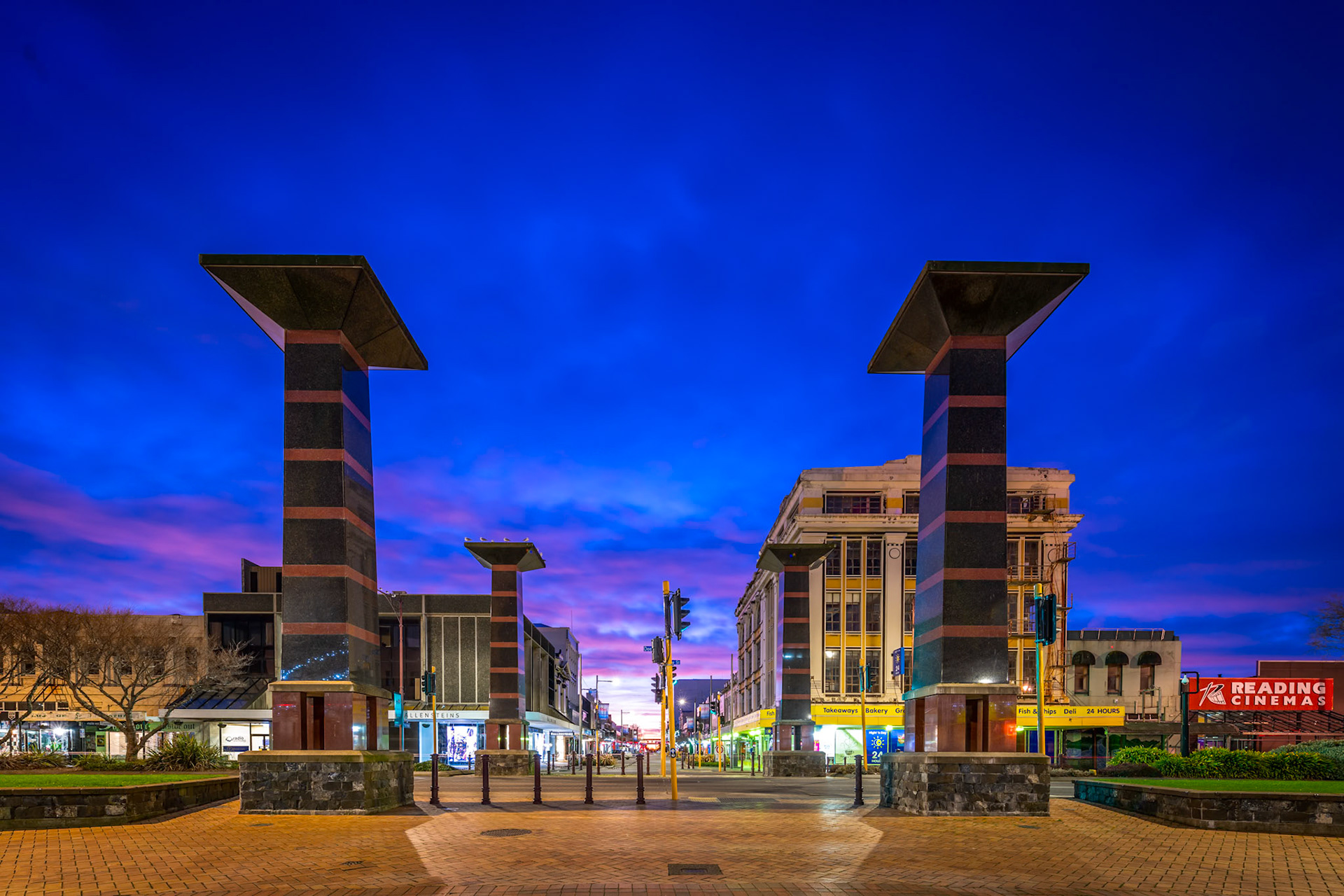 Looking up Esk Street from Wachner Place