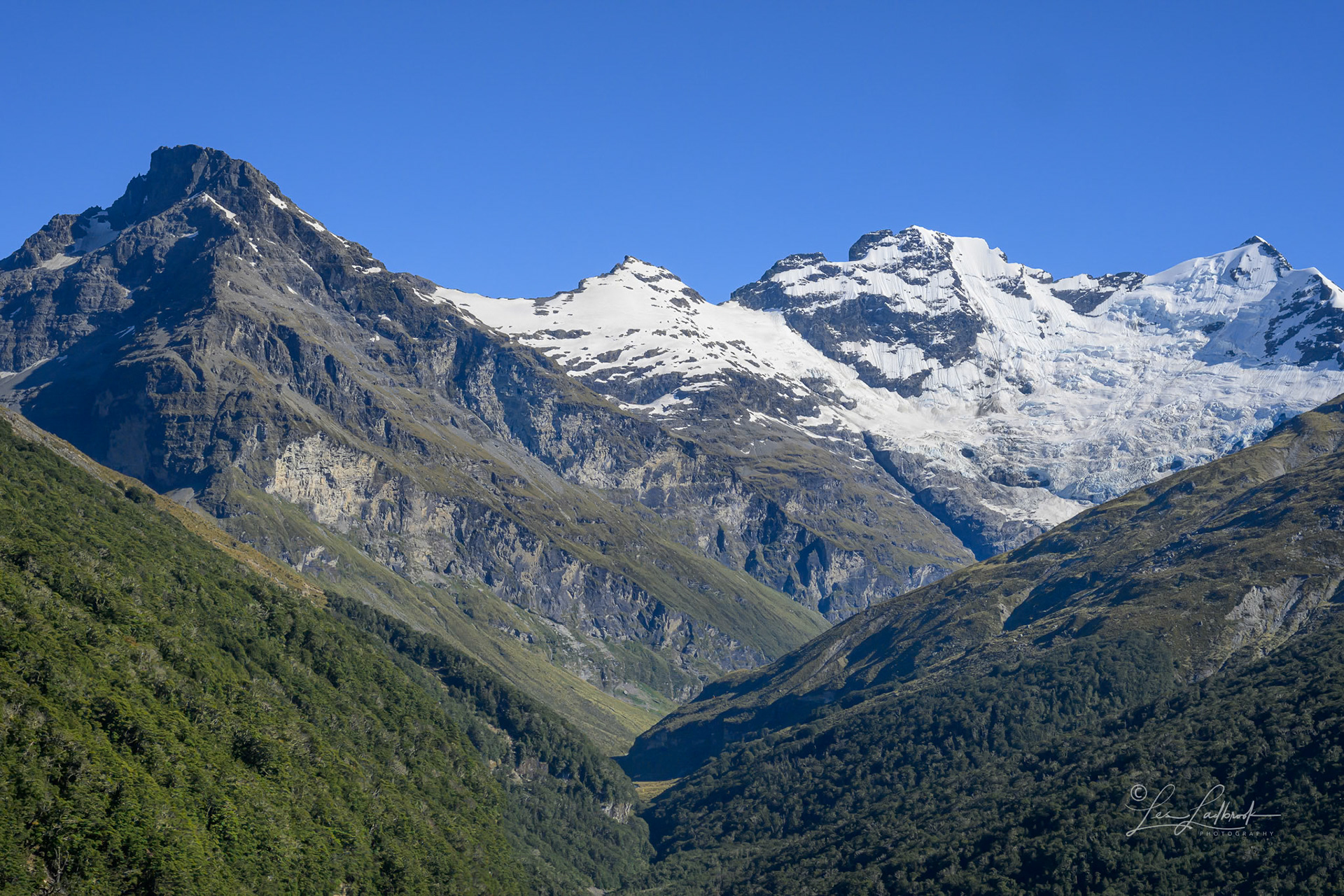 Entering the Earnslaw Burn valley.