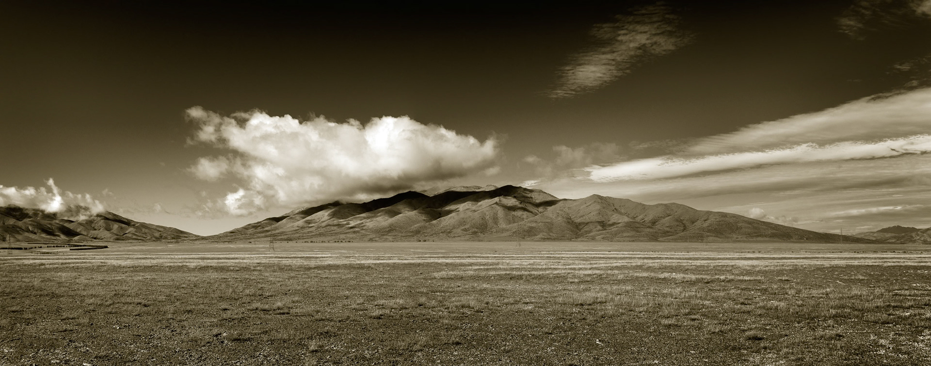 The cloud capped mountains of central south island