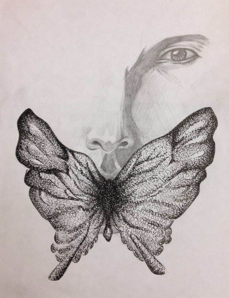 Pencil + Mark Pen Drawing