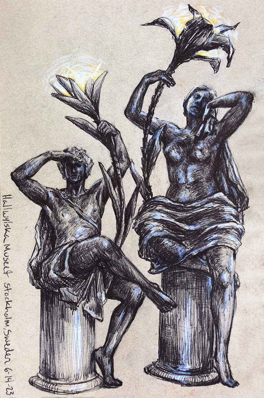 Museum Sketches: Ballpoint Pen