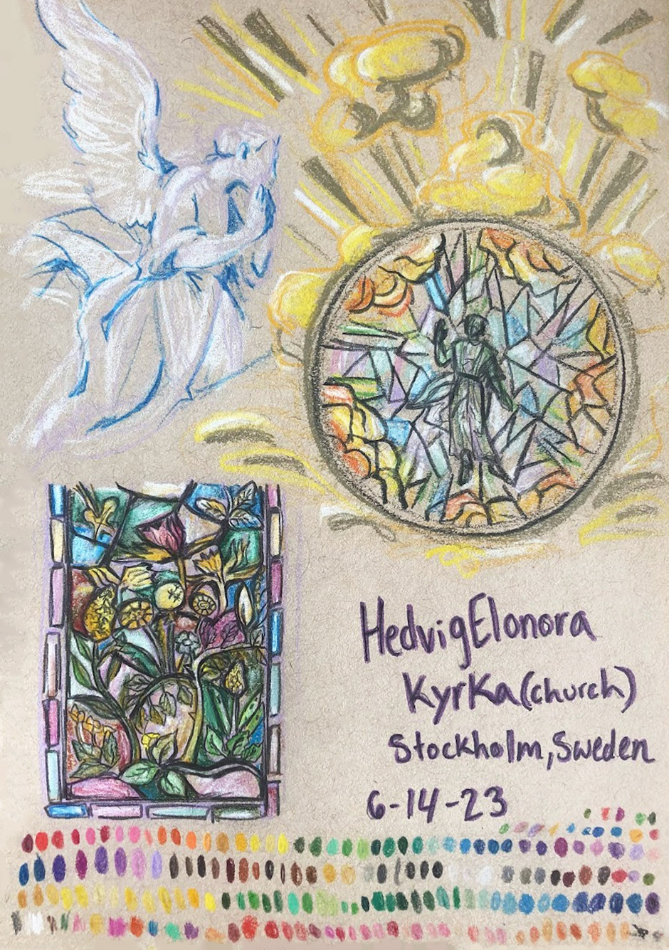 Church Sketches: Color Pencil & Pencil