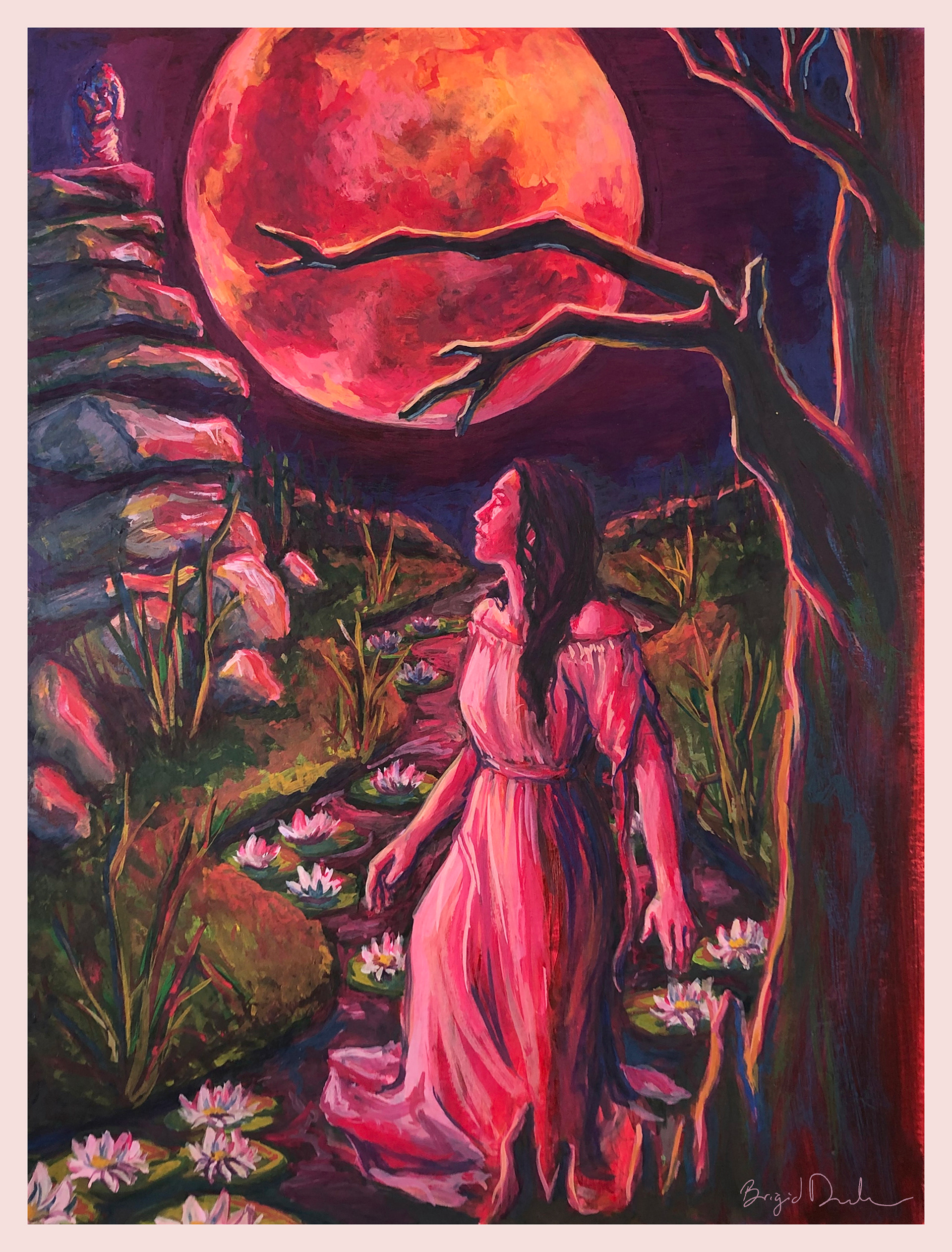 A Witness to Silence: Gouache on Paper 8 x 12 in.